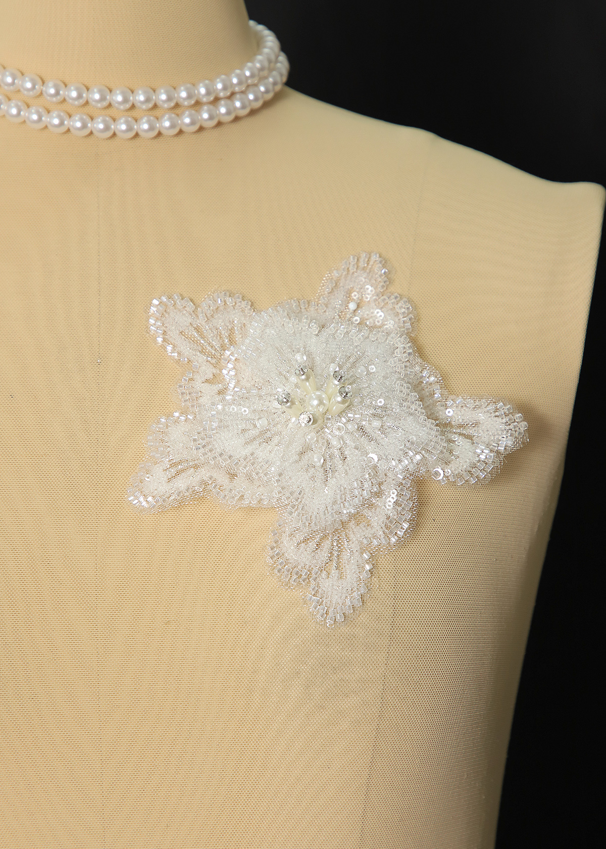 Yanzi Handmade 3d Flower Sequin Beads Applique(YZX262-265)