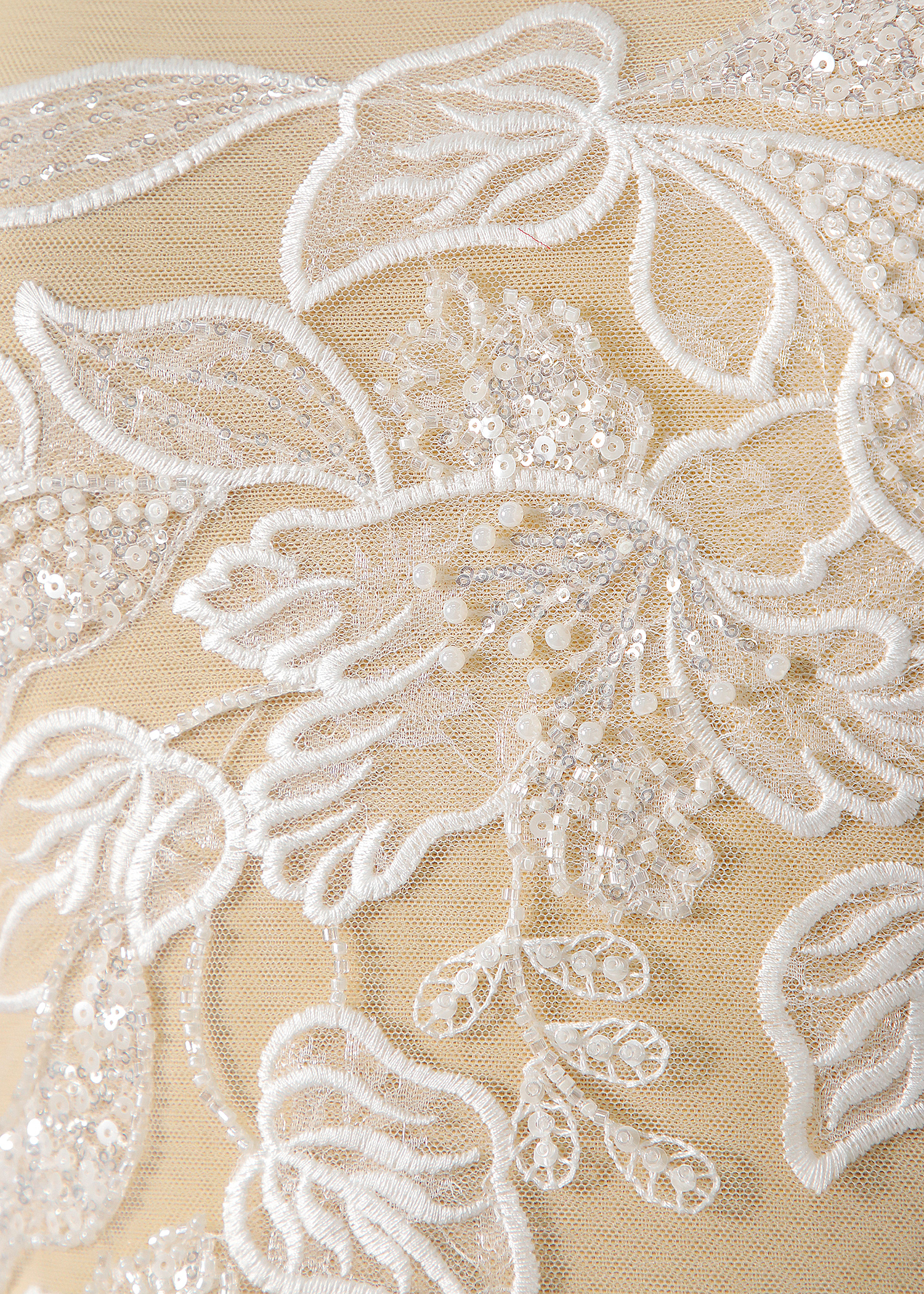 Yanzi laser embroidery fabrics floral beaded sequin lace (YZZX754)