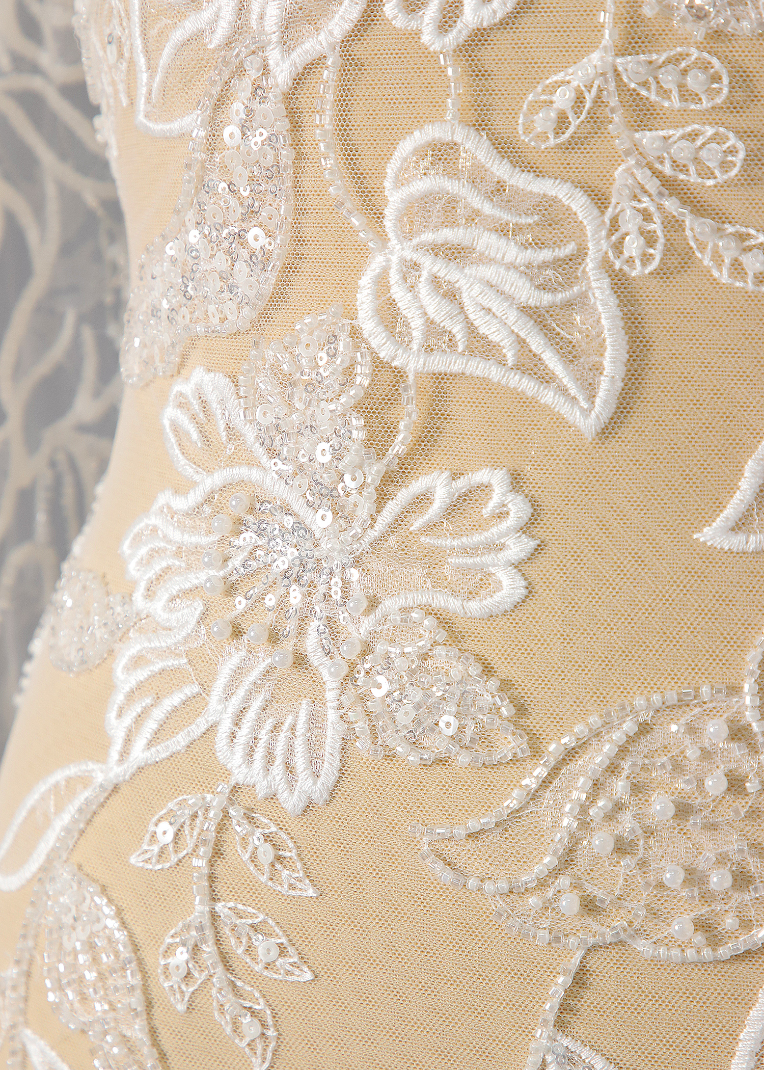 Yanzi laser embroidery fabrics floral beaded sequin lace (YZZX754)