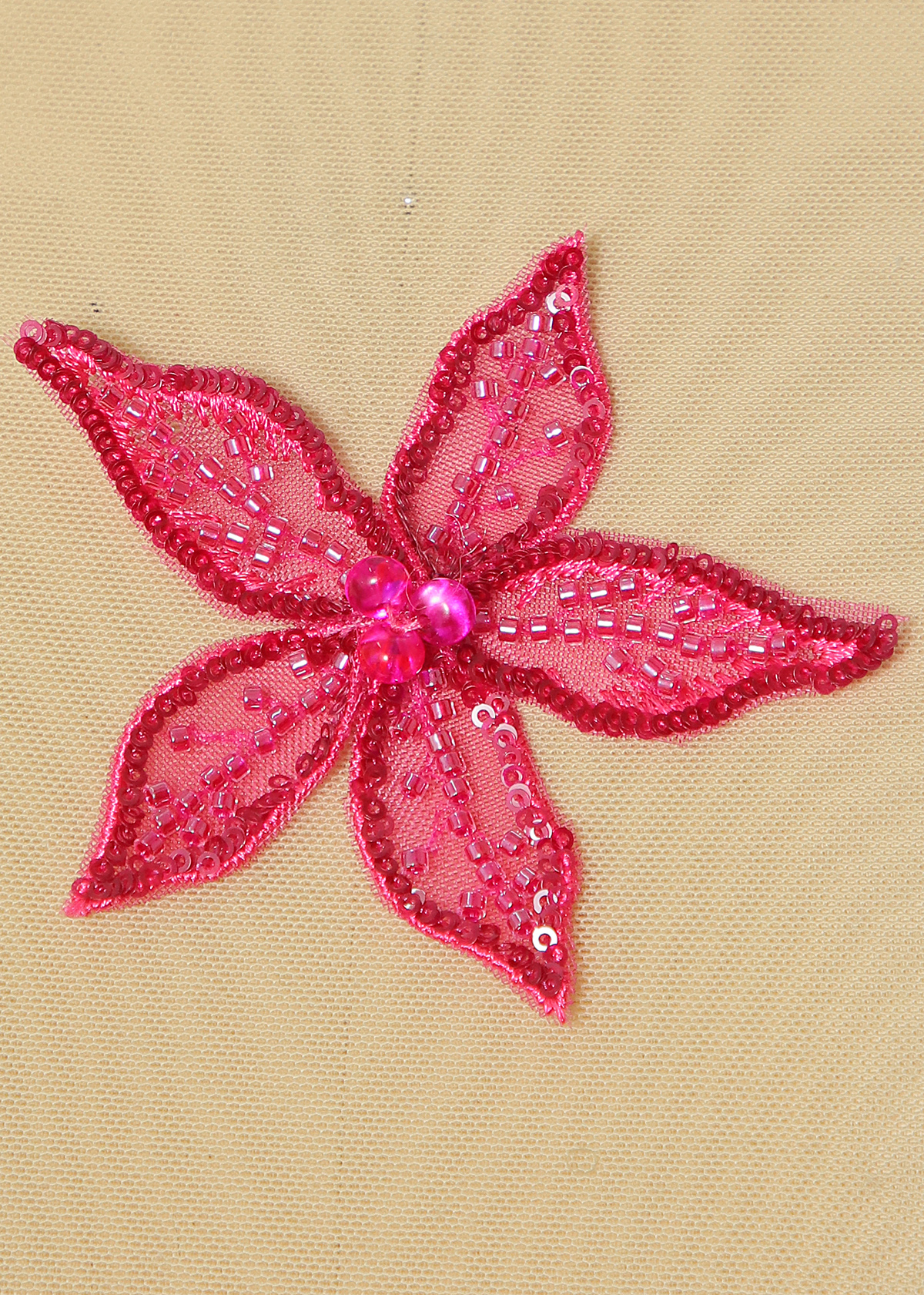 Yanzi Handmade 3d Flower Sequin Beads Applique(YZX251)