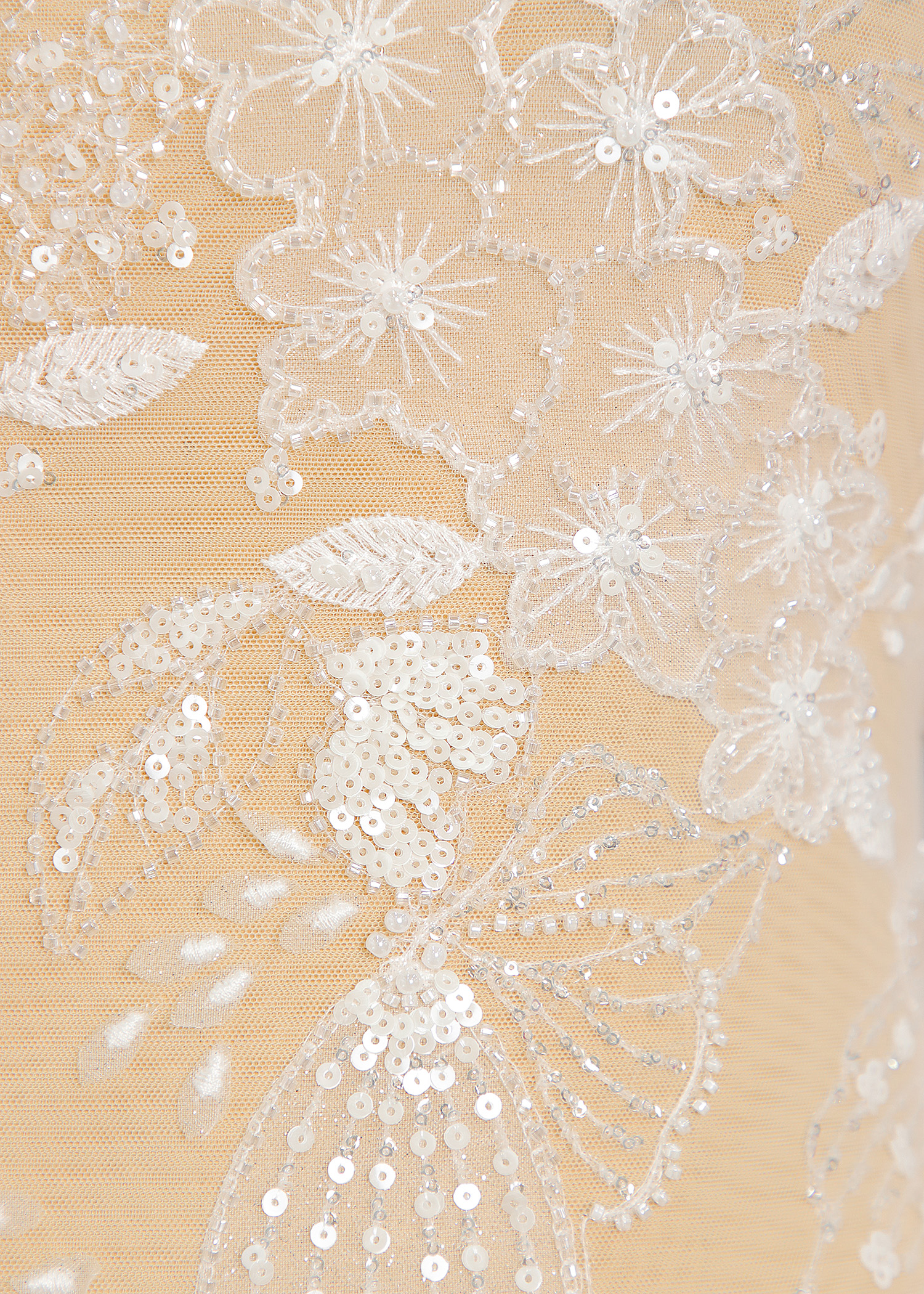 Yanzi floral Laser beaded sequin embroidered lace (YZZX276)