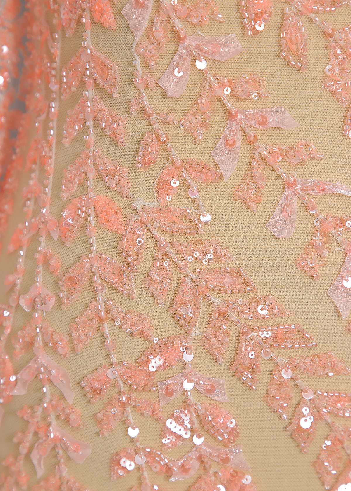 Yanzi colorful beaded lace dress fabric (YZZX677B）