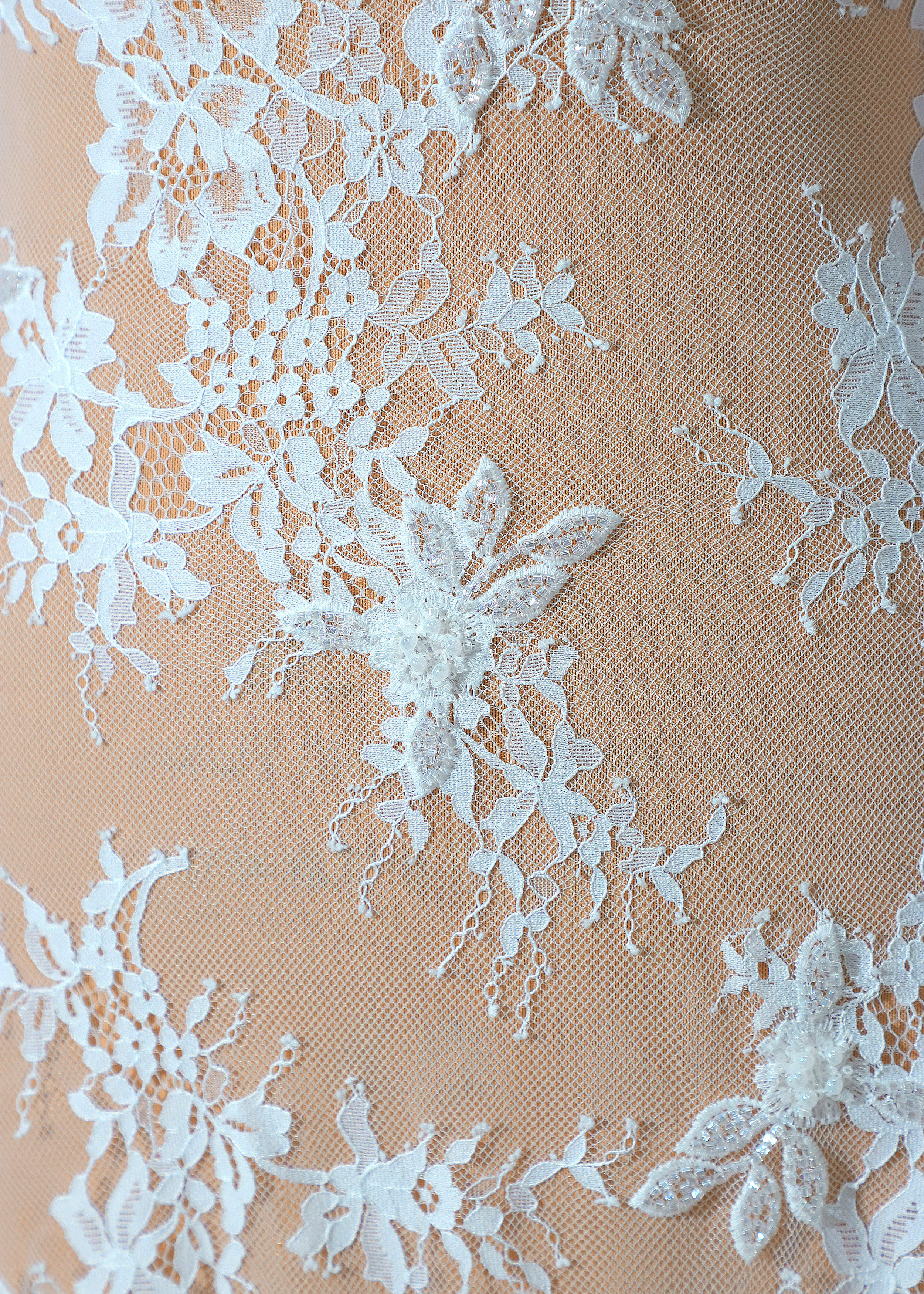 Yanzi eyelash lace with bead embroidery bridal wedding fabric lace (YZZX876+L18375)