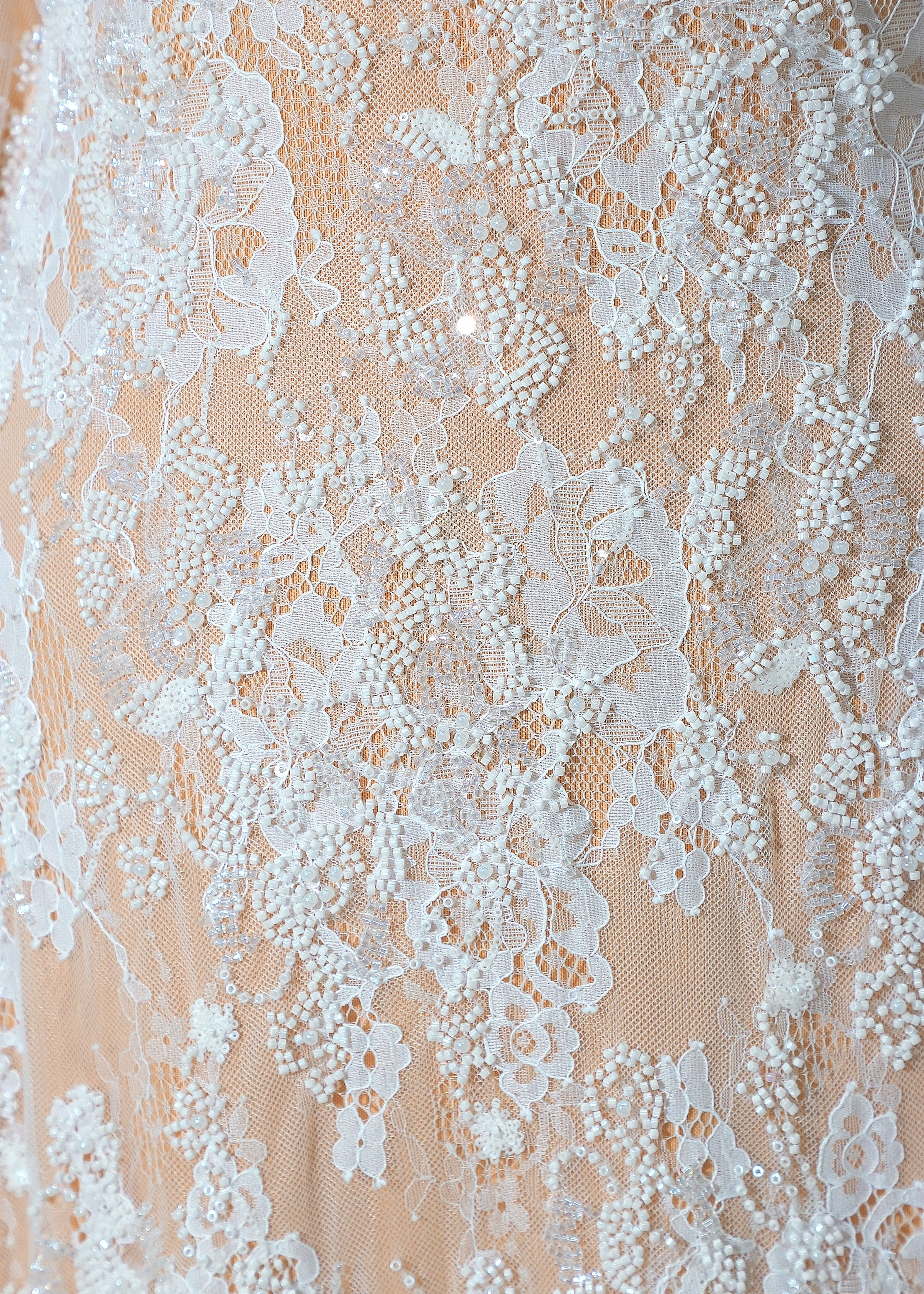 Yanzi eyelash lace with bead embroidery bridal wedding fabric lace (YZZX874+L18354)