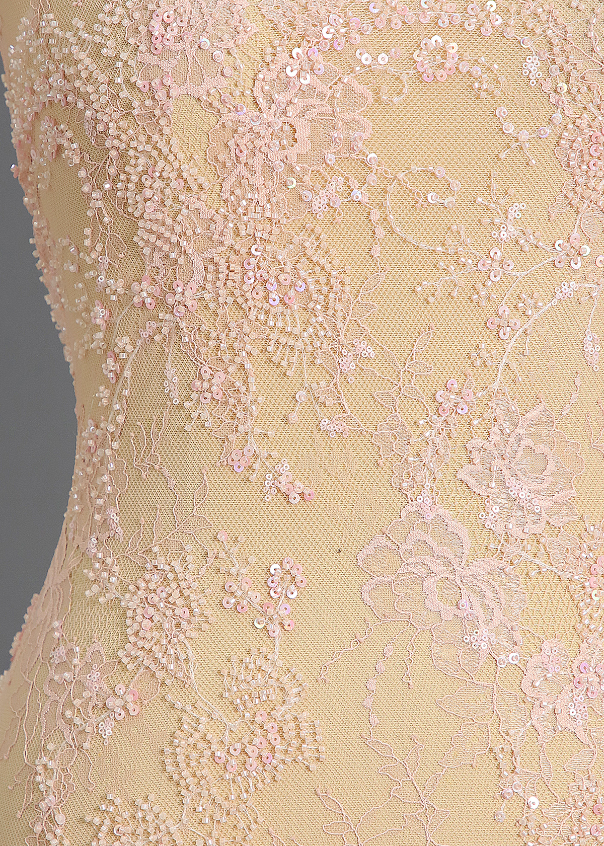Yanzi Eyelash lace with bead embroidery fabric (YZZX892A+9287）