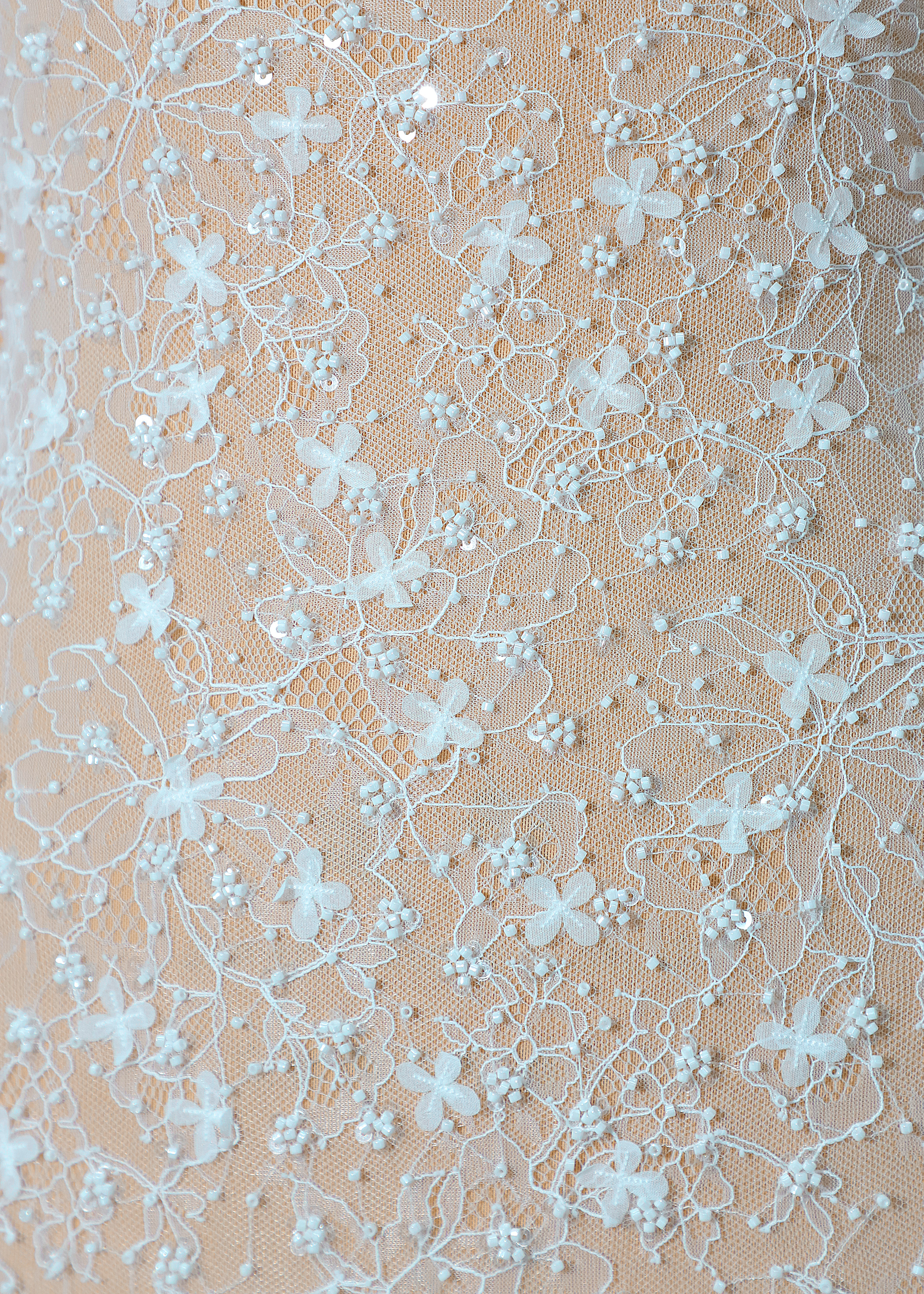 Yanzi eyelash lace with bead embroidery bridal wedding fabric lace (YZZX882+L9233)