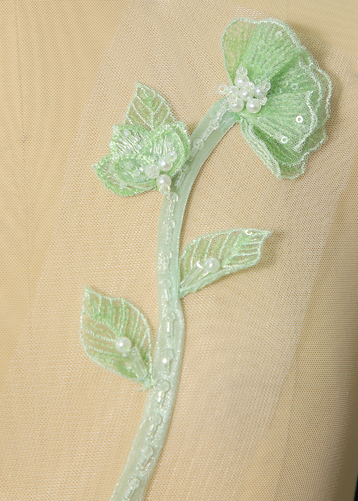 Yanzi Handmade 3d Flower Sequin Beads Applique(YZX266)