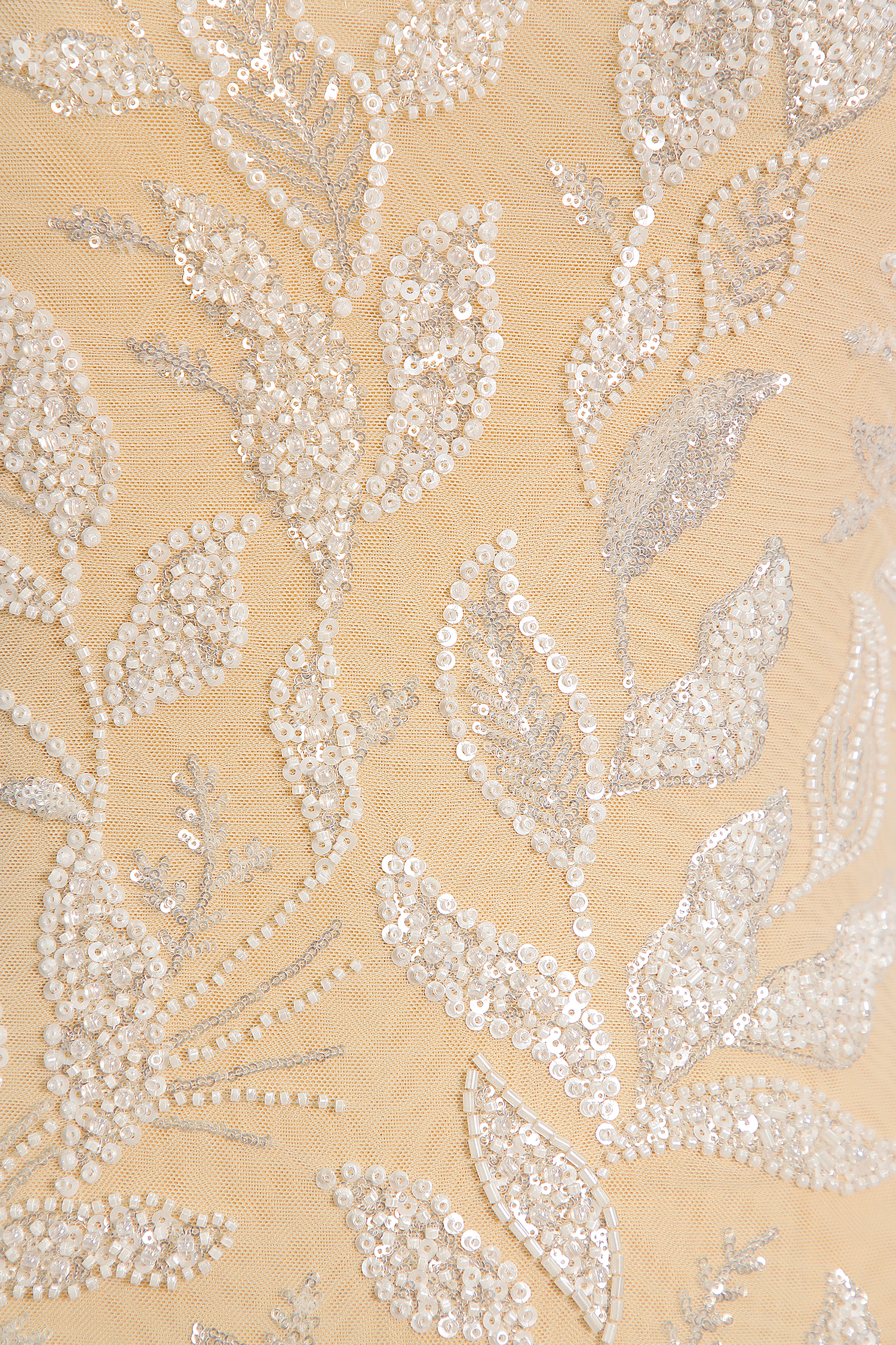 Yanzi floral Laser beaded sequin embroidered lace (YZZX368A)