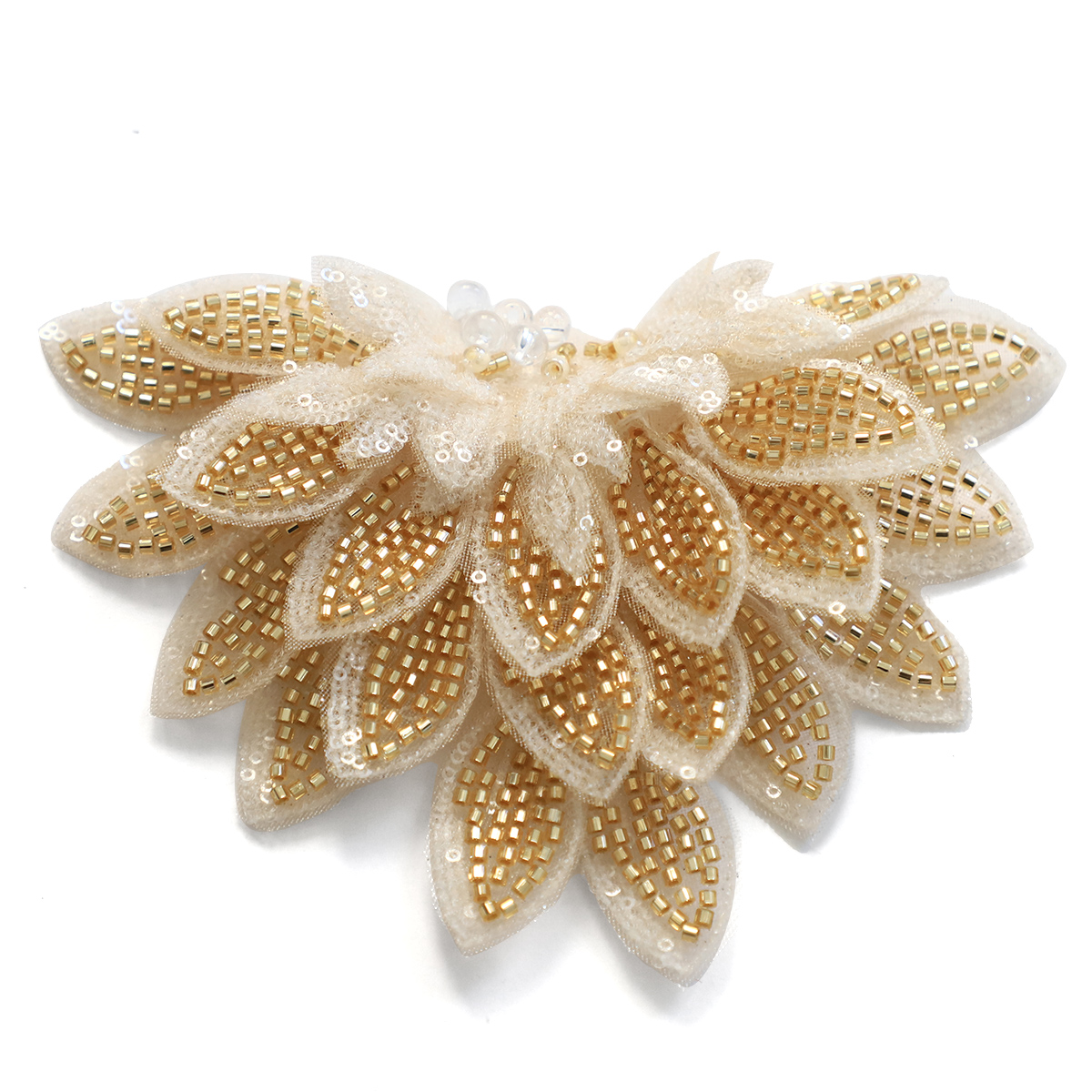 Yanzi Handmade 3d Flower Sequin Beads Applique(YZLQ017)