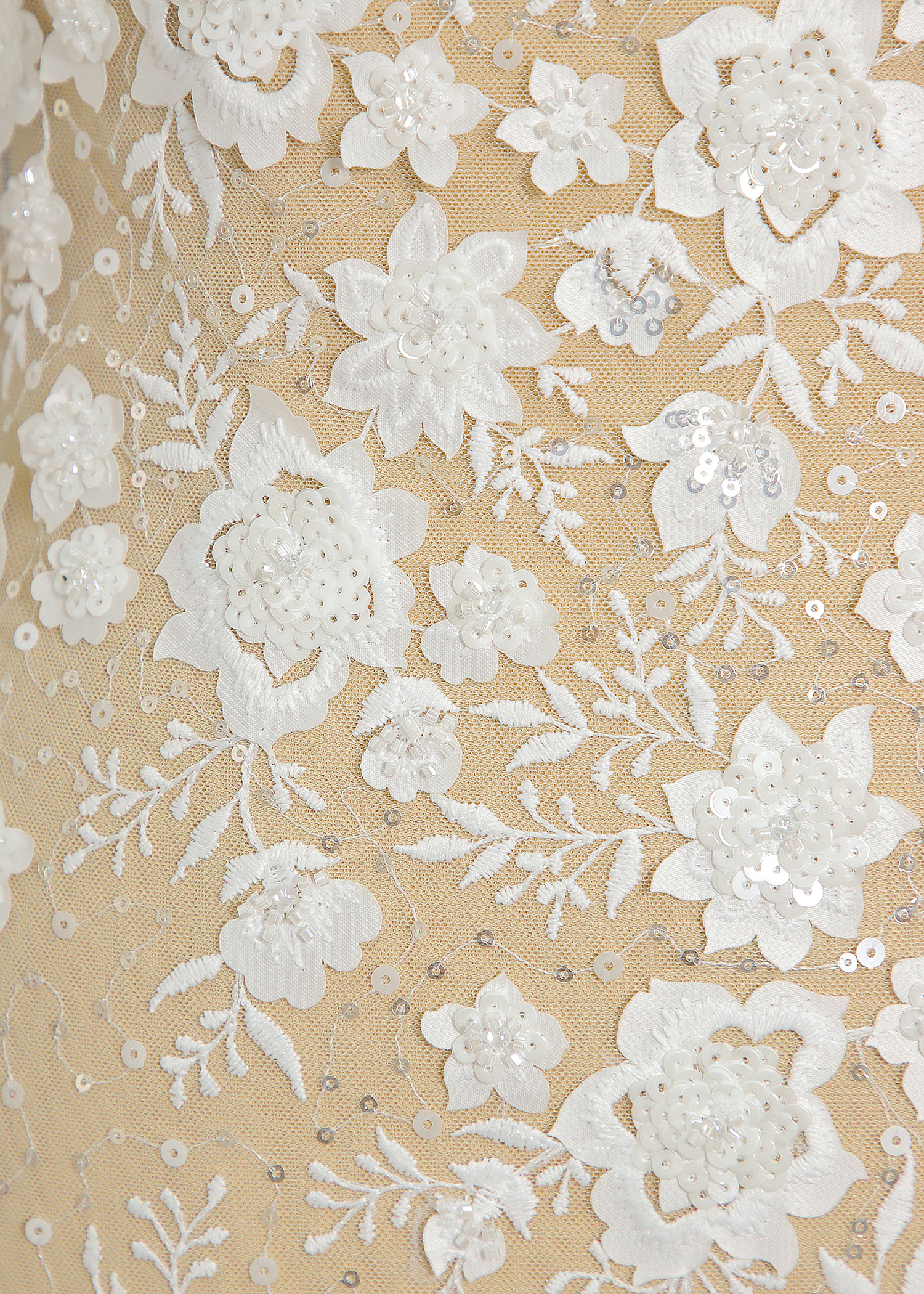 Yanzi floral Laser beaded sequin embroidered lace (YZZX120)