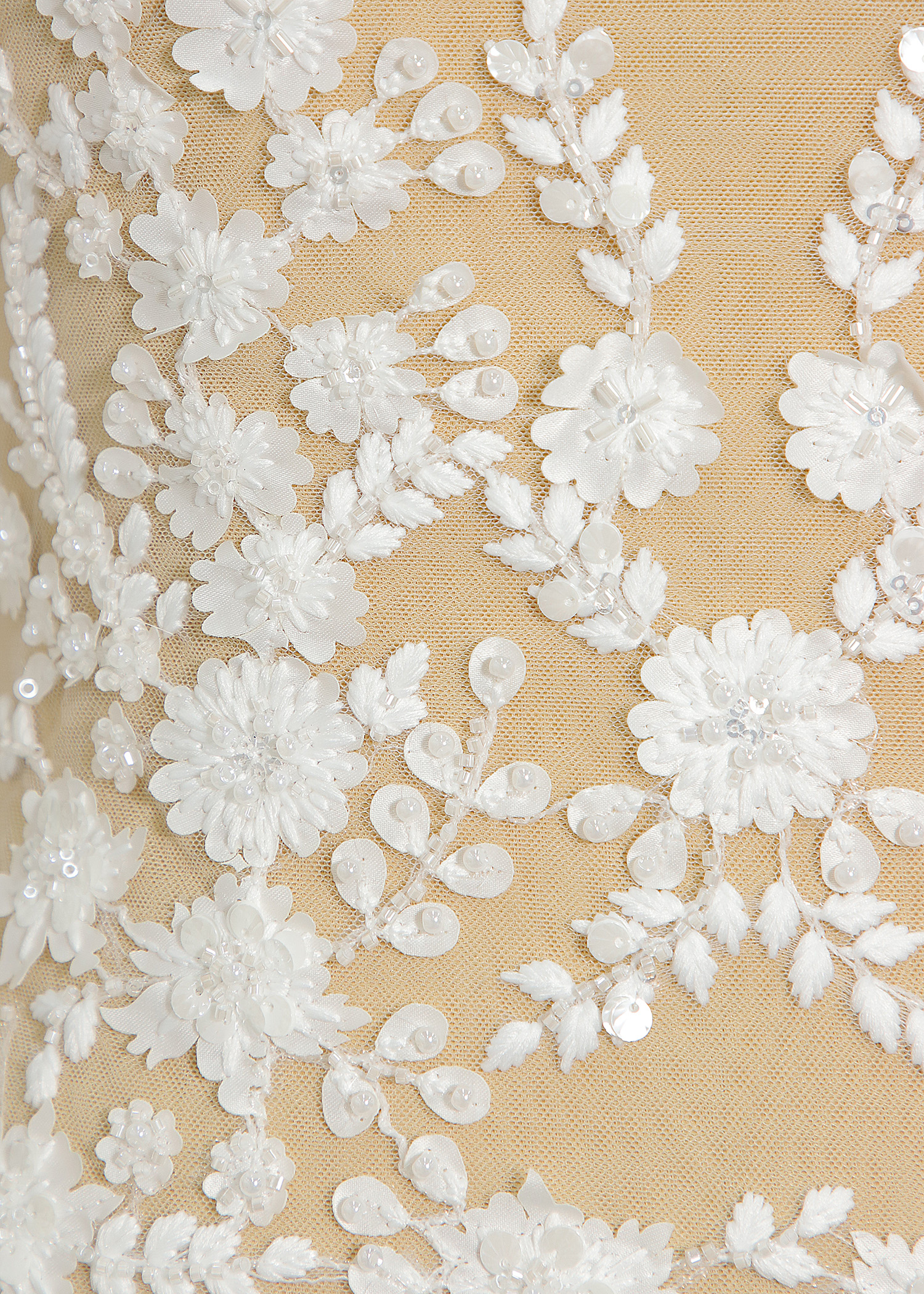 Yanzi floral Laser beaded sequin embroidered lace (YZZX189)