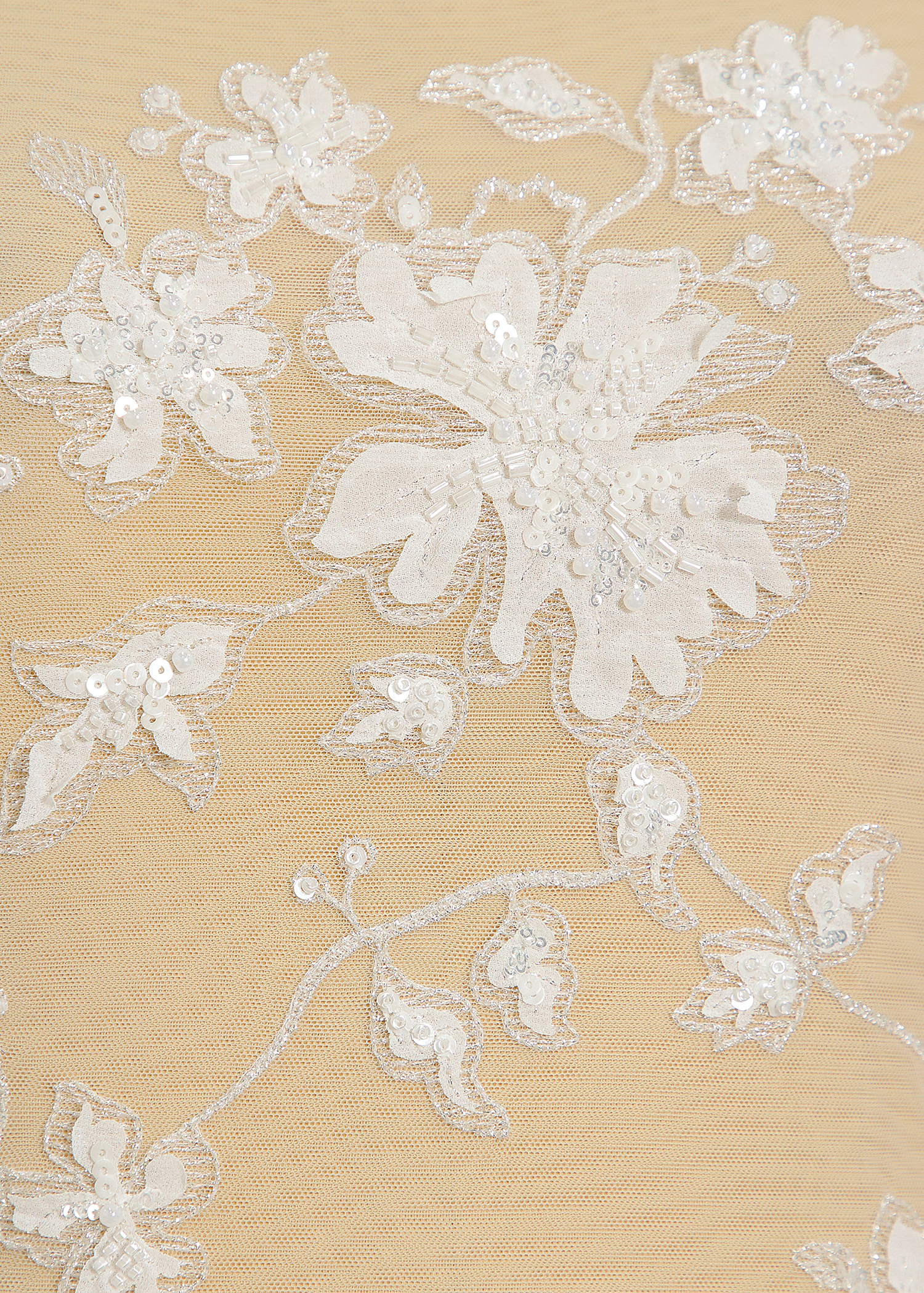 Yanzi floral Laser beaded sequin embroidered lace (YZZX173)