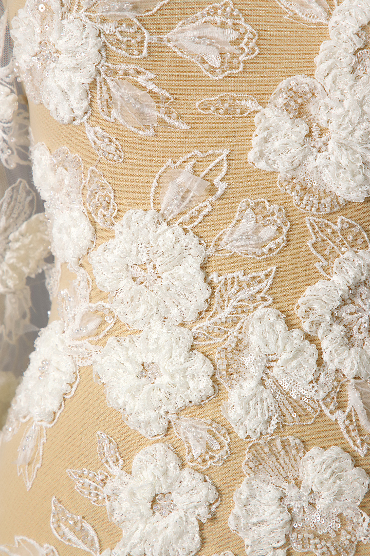 Yanzi Ribbon Embroidery luxury beads sequins Lace (YZP040)