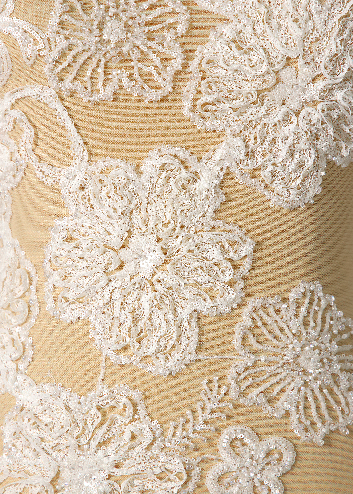 Yanzi Ribbon Embroidery luxury beads sequins Lace (YZP031)