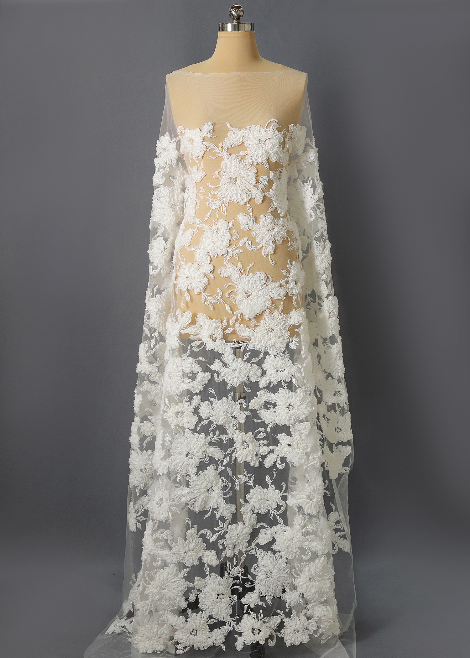 Yanzi Ribbon Embroidery luxury beads sequins Lace (YZP039)