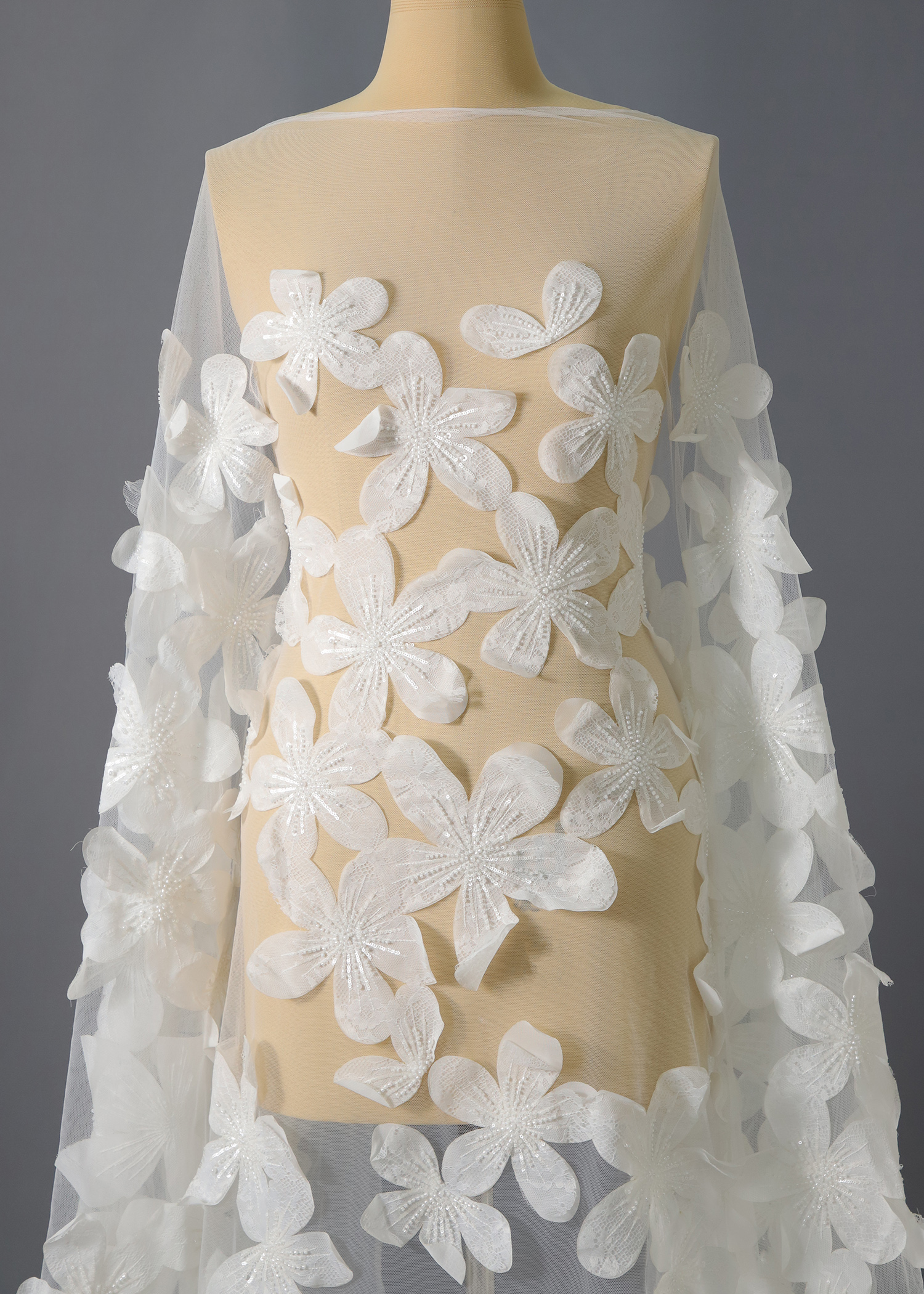 Yanzi floral beaded sequin embroidered lace (YZZX941)