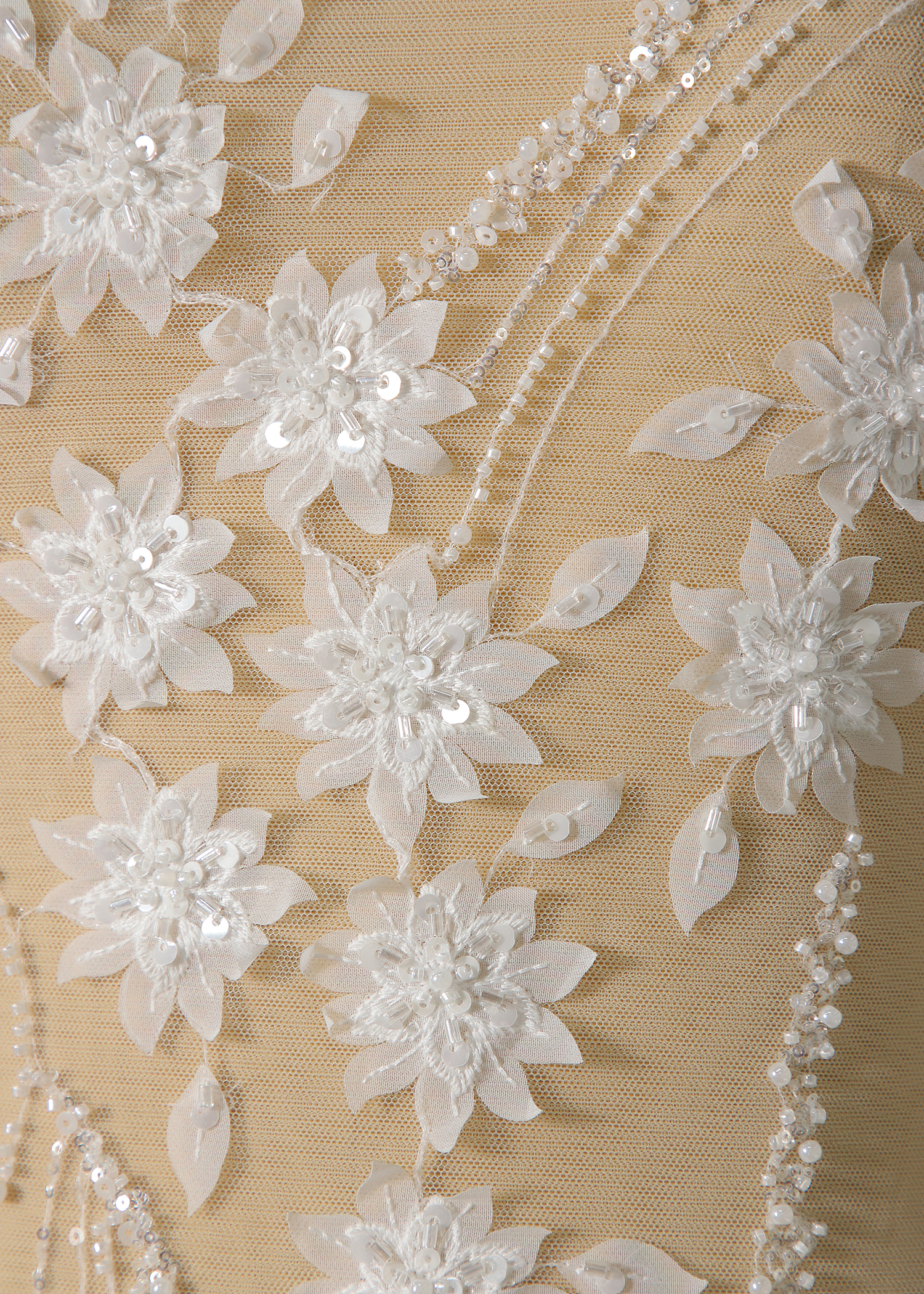 Yanzi floral beaded sequin embroidered lace (YZZX963)