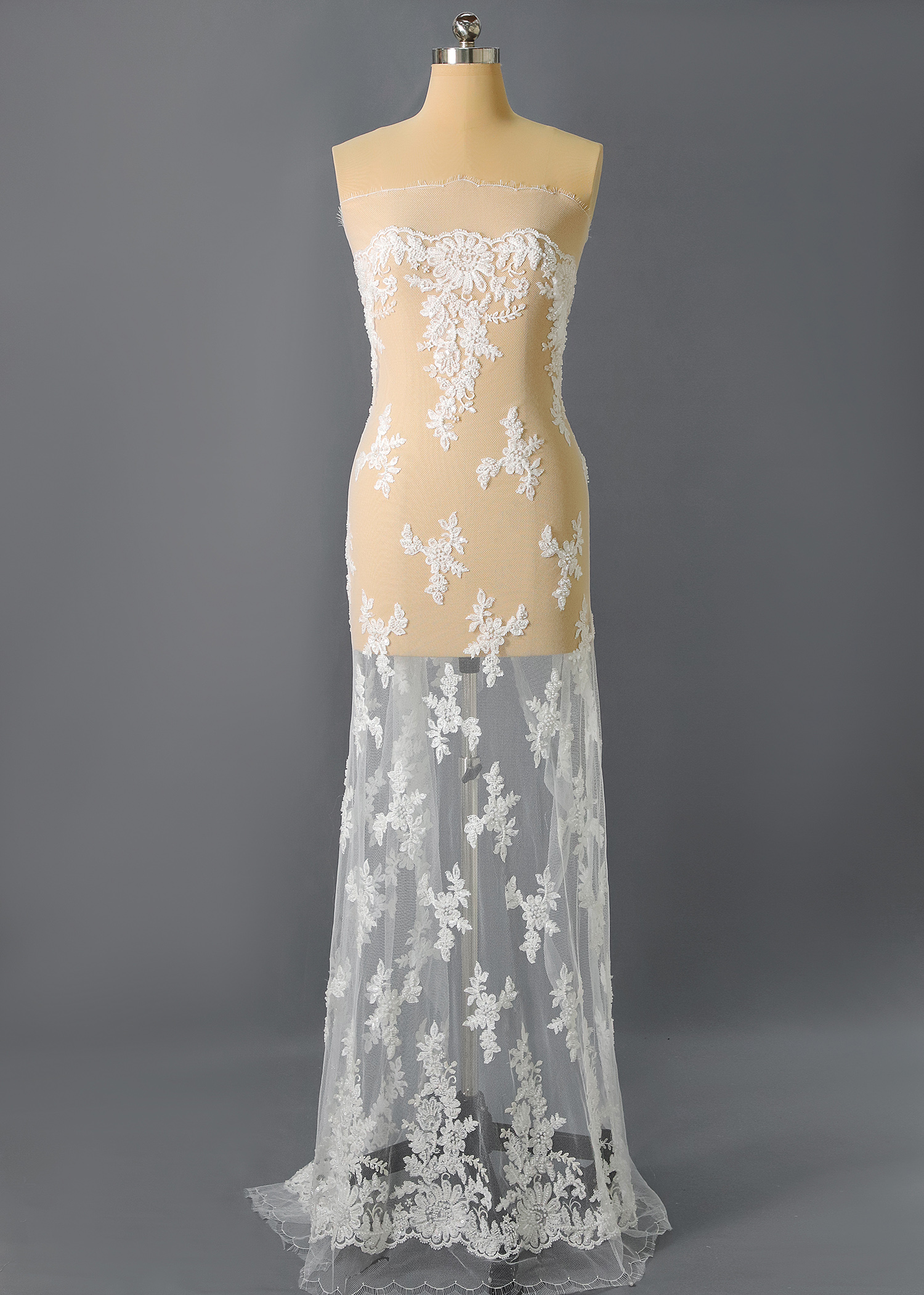 Yanzi floral beaded sequin embroidered lace (YZZX960)