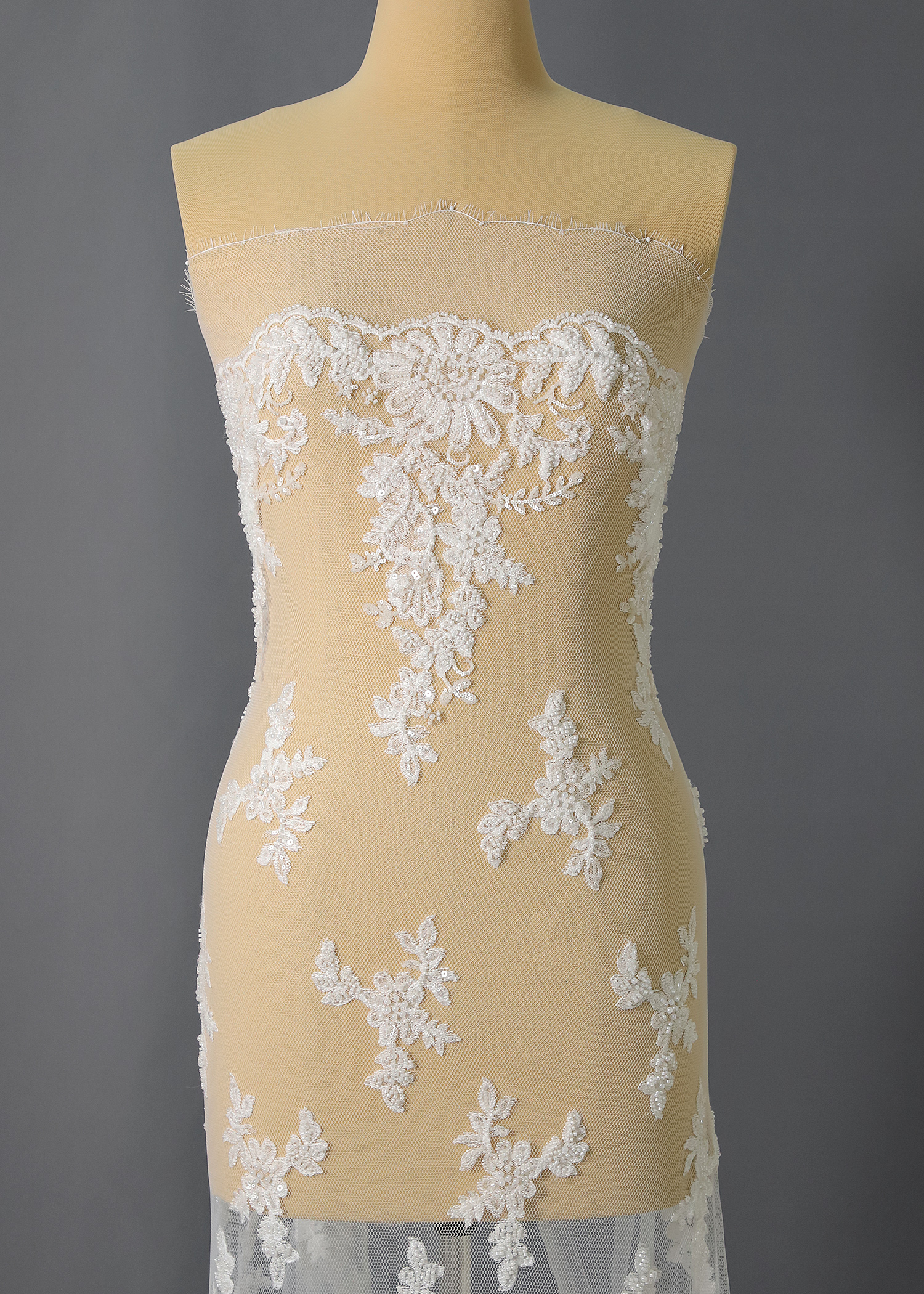 Yanzi floral beaded sequin embroidered lace (YZZX960)