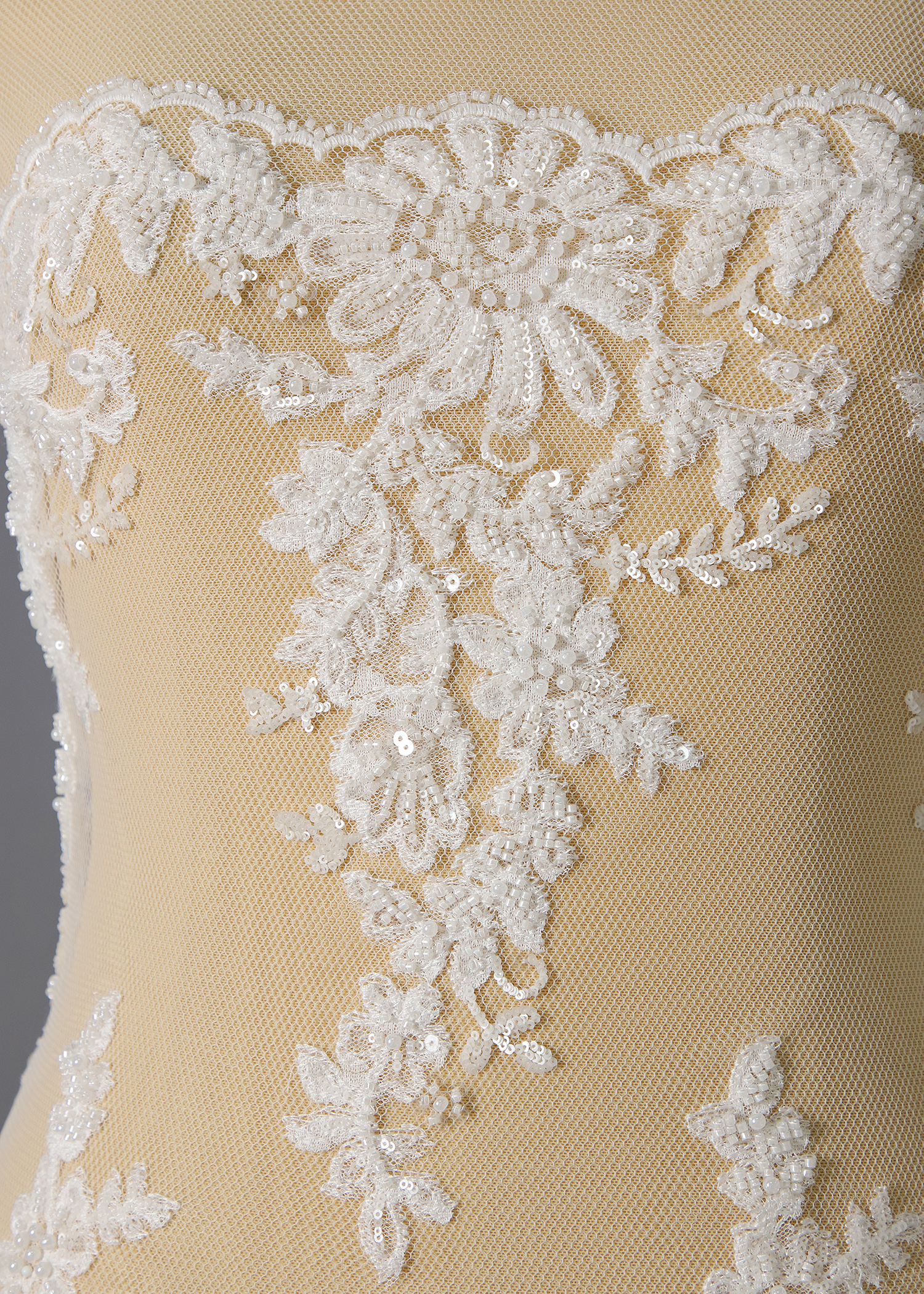 Yanzi floral beaded sequin embroidered lace (YZZX960)