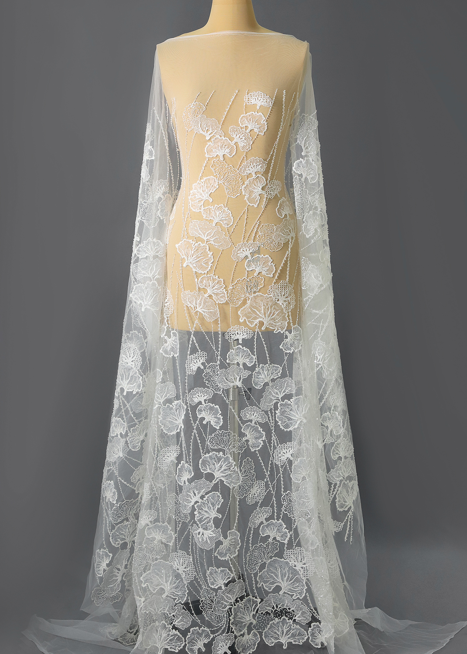 Yanzi floral beaded sequin embroidered lace (YZZX965)