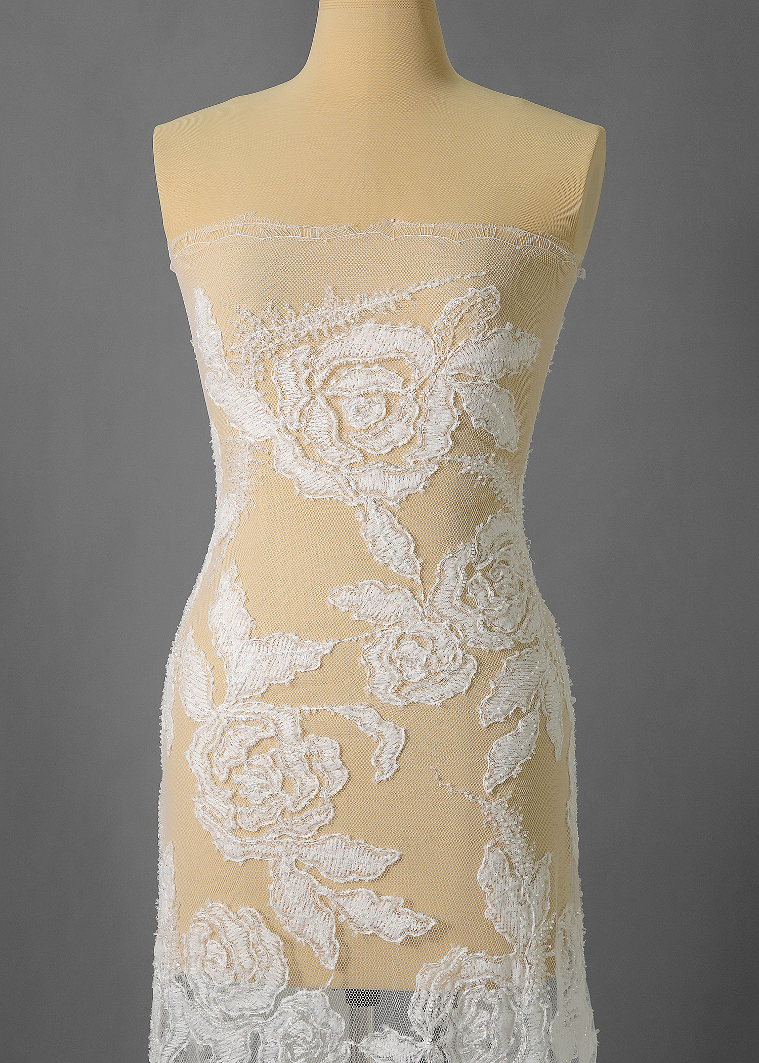 Yanzi corded bead embroidered lace with sequin  (YZC015)