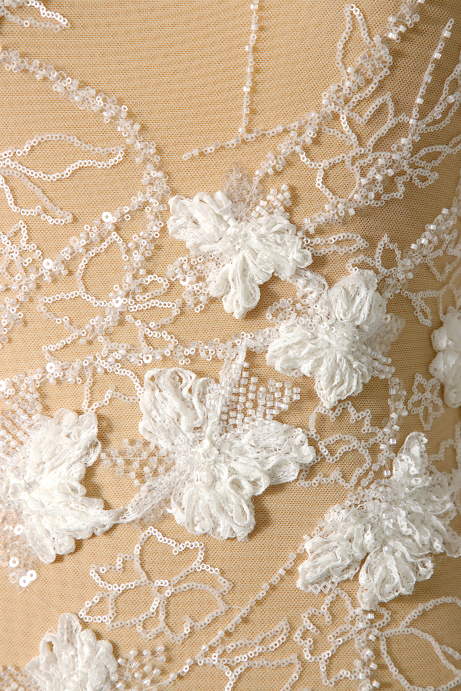 Yanzi Ribbon Embroidery luxury beads sequins Lace (YZP043)