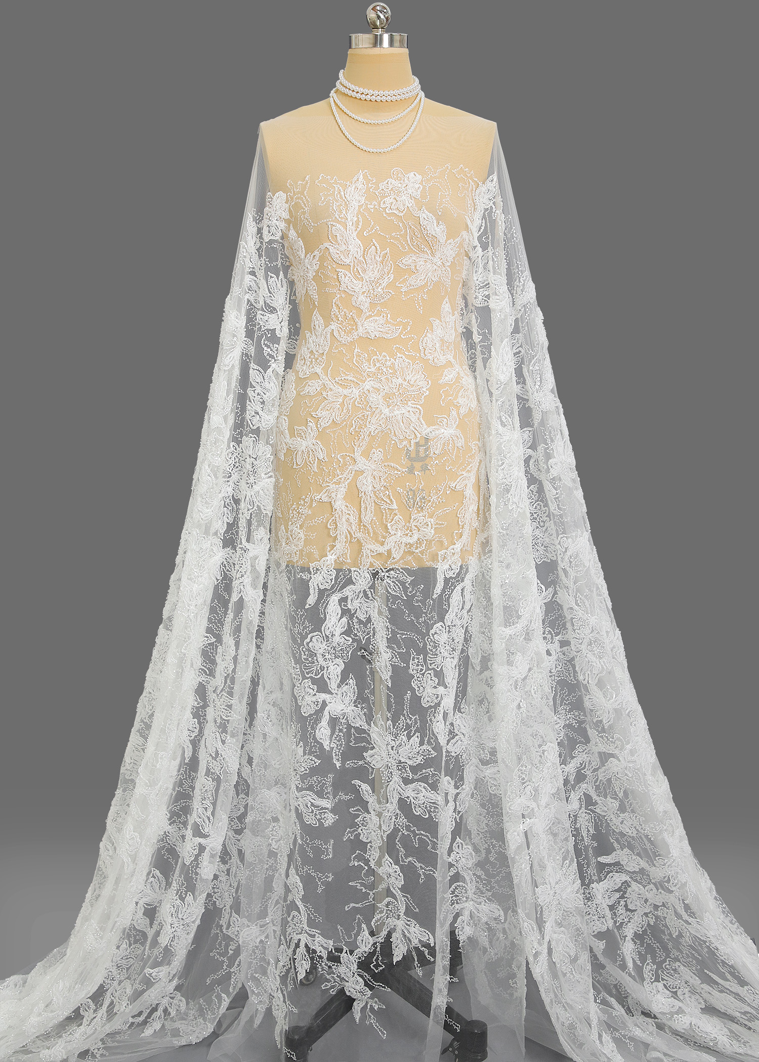 Yanzi Ribbon Embroidery luxury beads sequins Lace (YZP037)