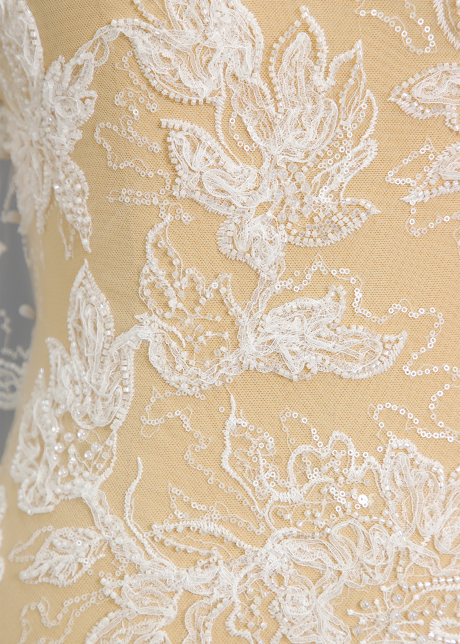 Yanzi Ribbon Embroidery luxury beads sequins Lace (YZP037)