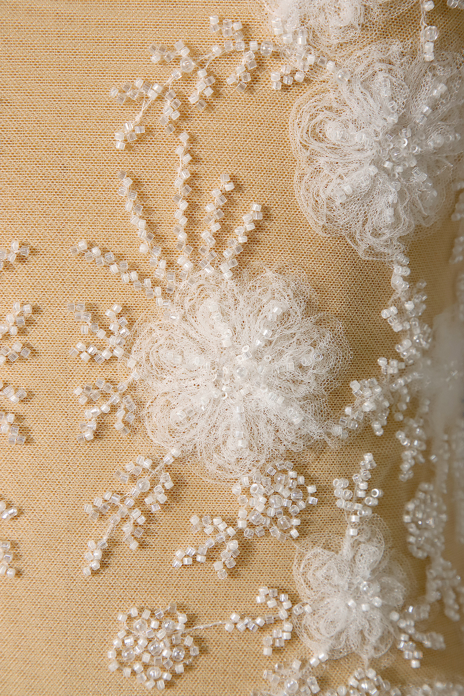 Yanzi Ribbon Embroidery luxury beads sequins Lace (YZP041)