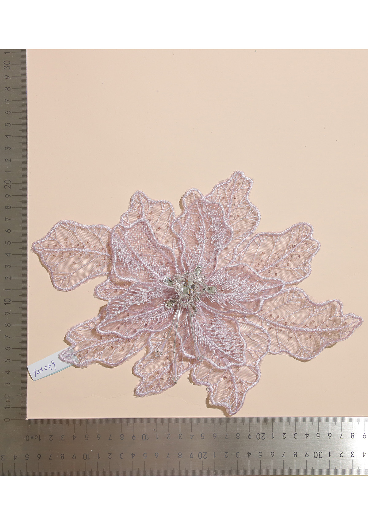 Yanzi Handmade 3d Flower Sequin Beads Applique(YZX059)