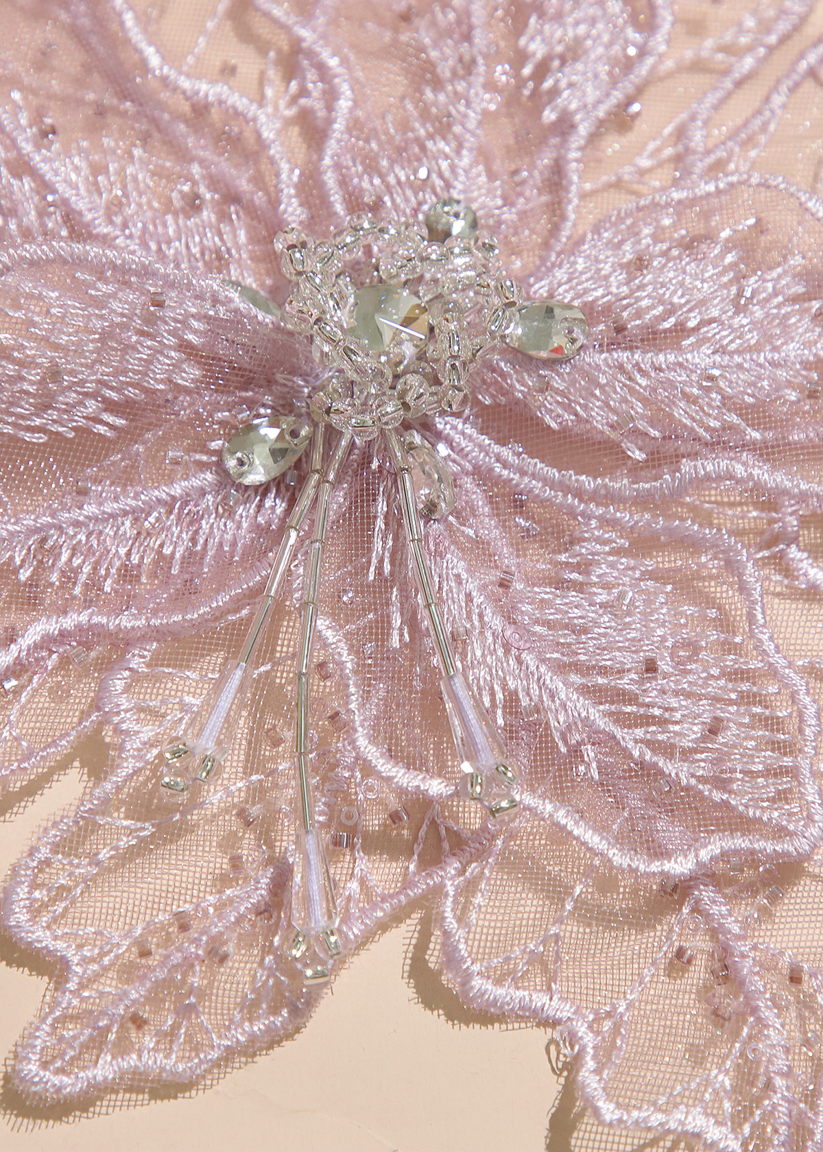 Yanzi Handmade 3d Flower Sequin Beads Applique(YZX059)