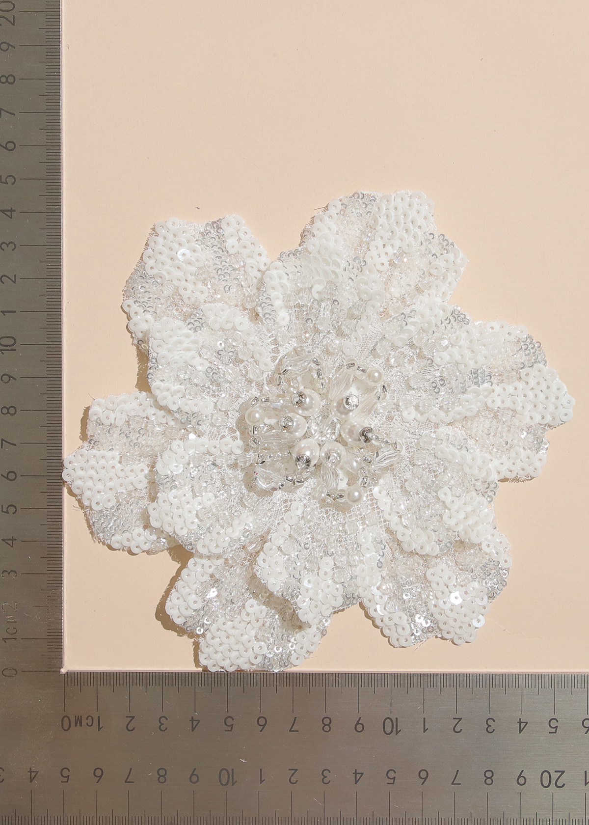 Yanzi Handmade 3d Flower Sequin Beads Applique(YZX064)