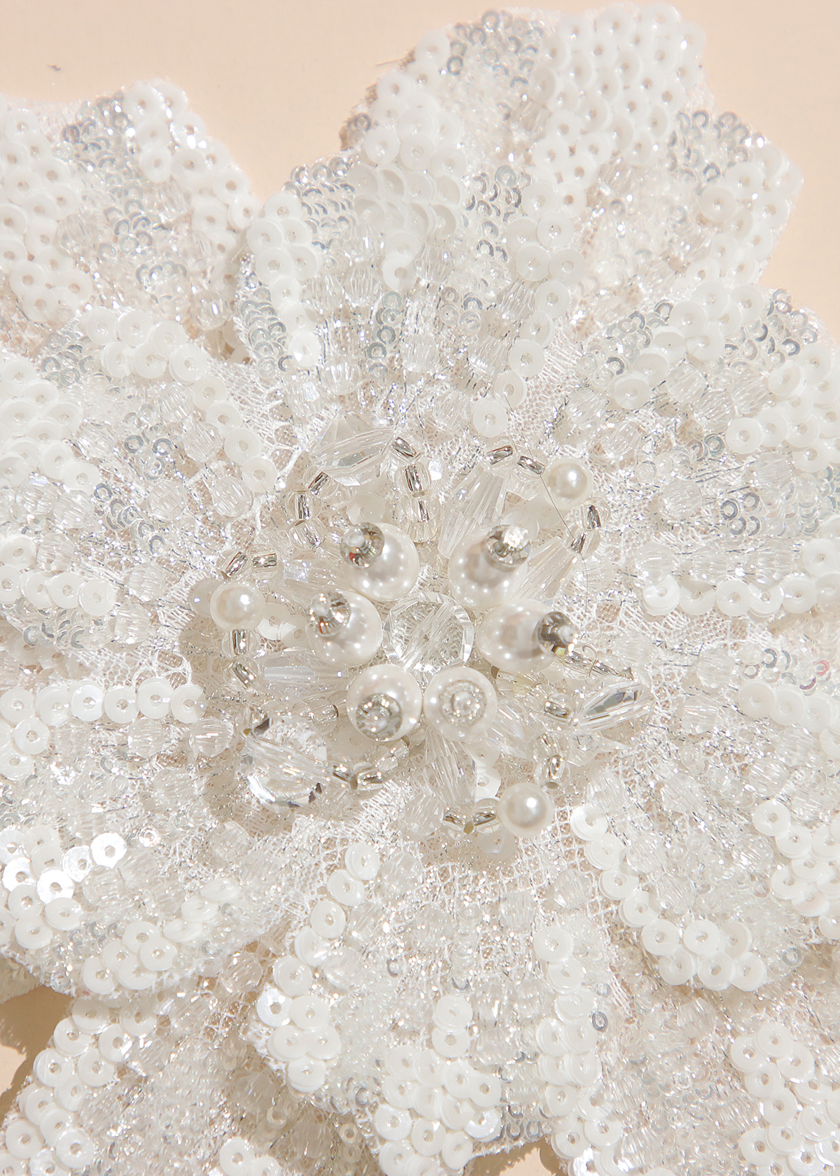 Yanzi Handmade 3d Flower Sequin Beads Applique(YZX064)