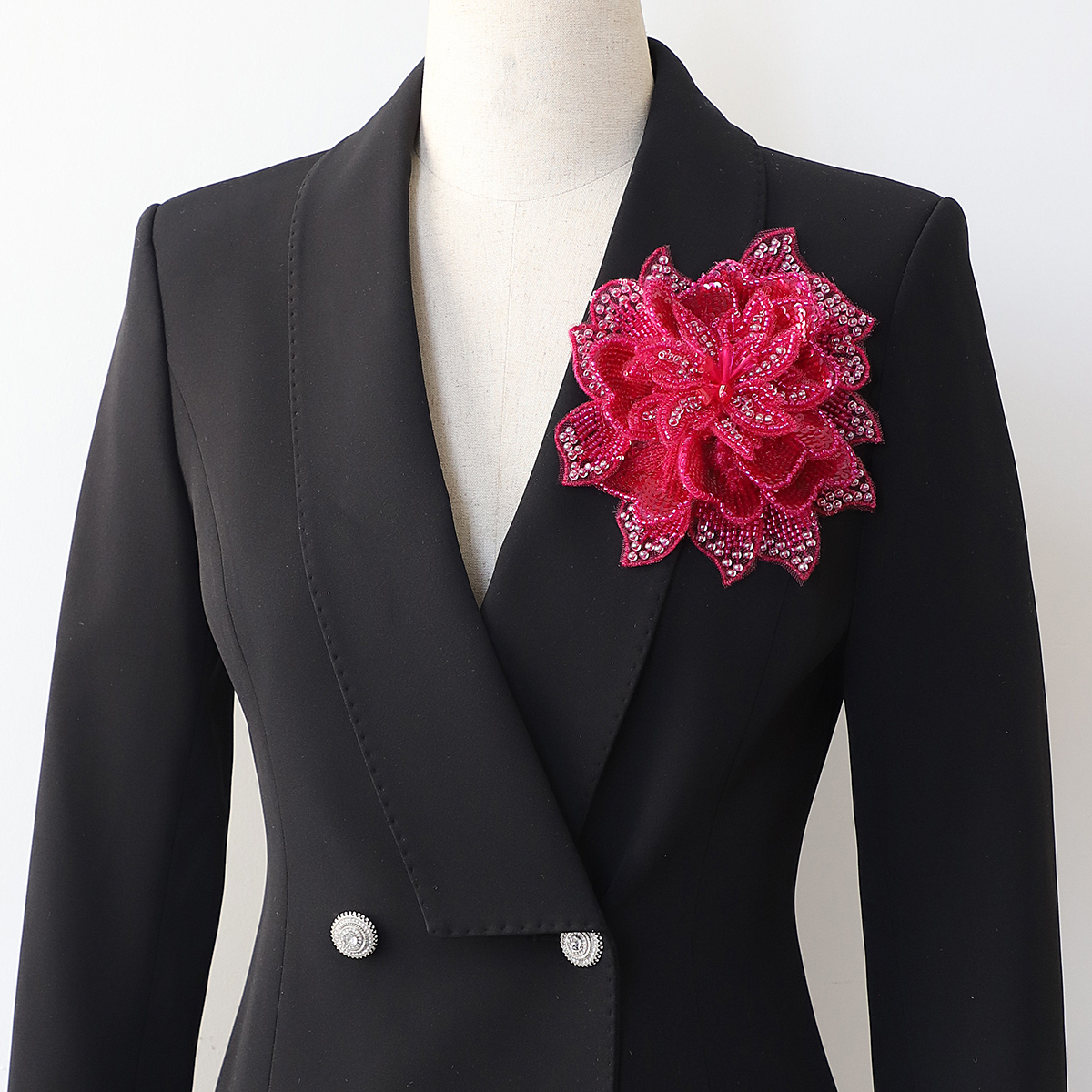 Yanzi Handmade 3d Flower Sequin Beads Applique(YZLQ018)