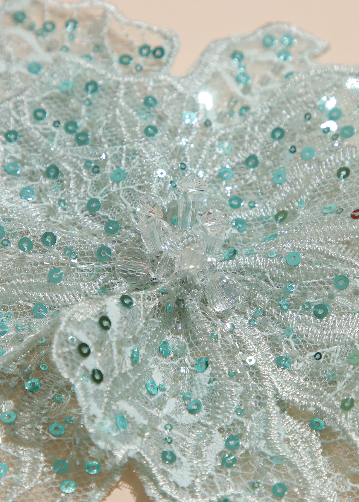 Yanzi Handmade 3d Flower Sequin Beads Applique(YZX063)