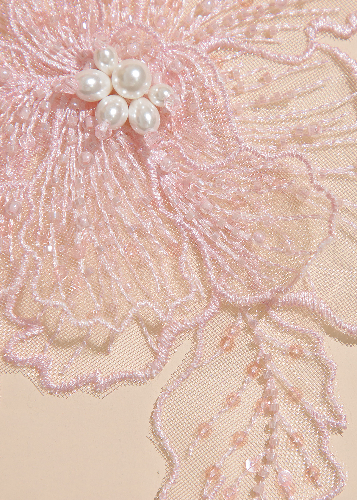 Yanzi Handmade 3d Flower Sequin Beads Applique(YZX110)