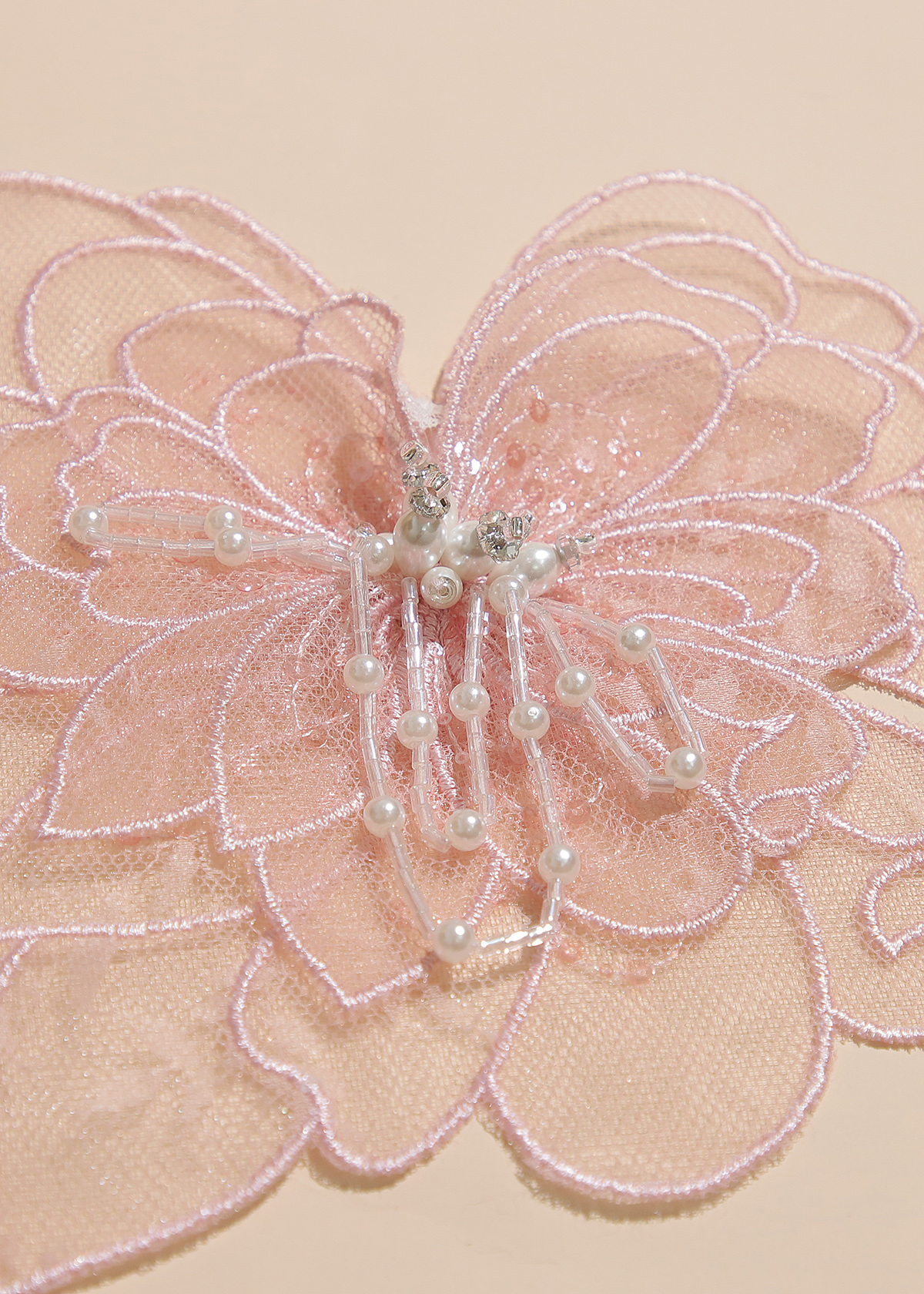 Yanzi Handmade 3d Flower Sequin Beads Applique(YZX109)