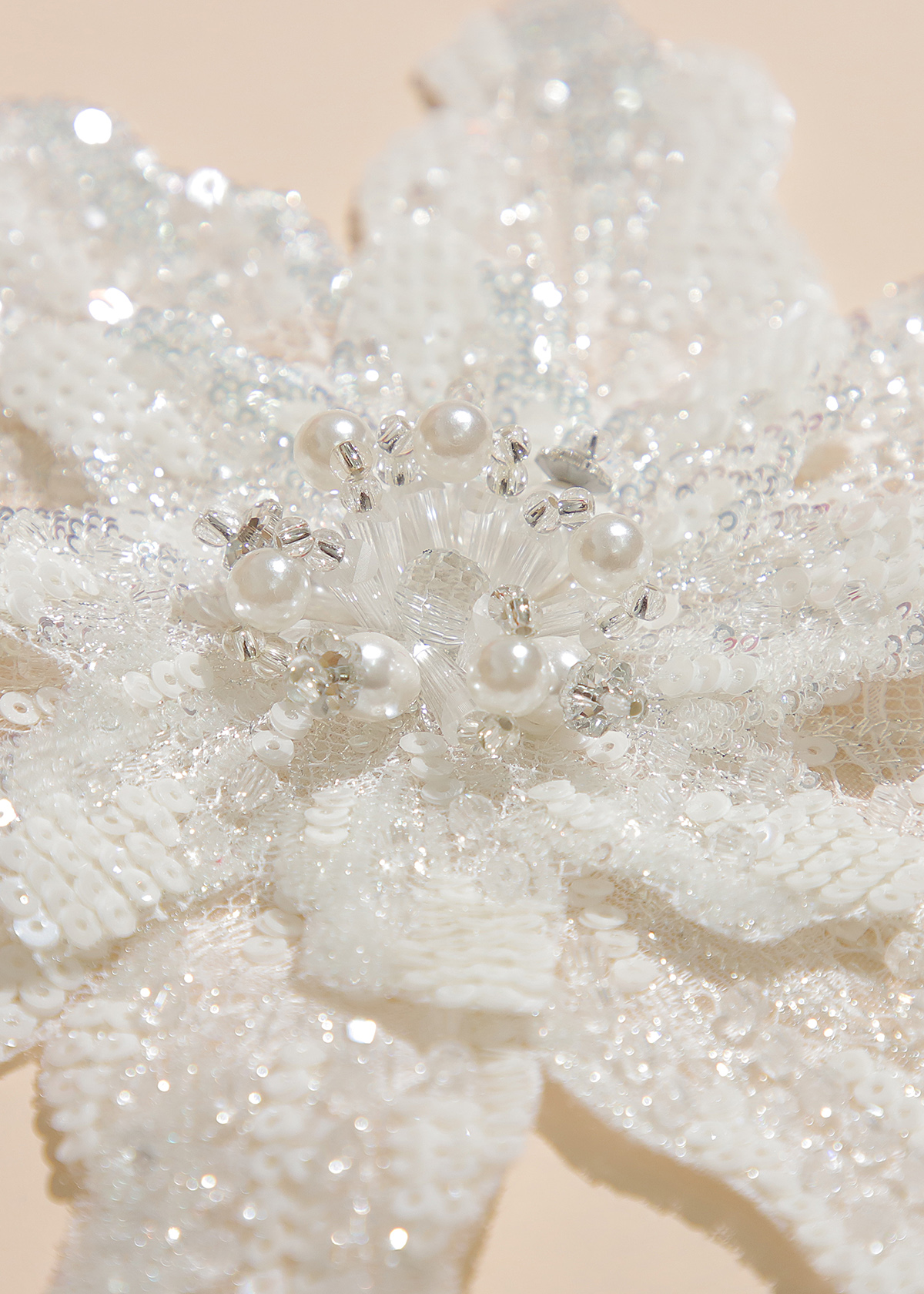 Yanzi Handmade 3d Flower Sequin Beads Applique(YZX065)