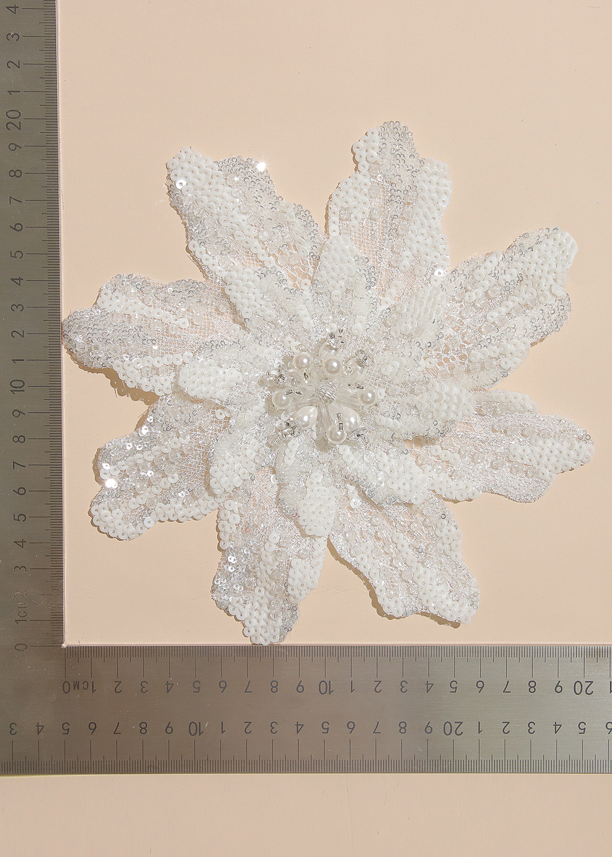Yanzi Handmade 3d Flower Sequin Beads Applique(YZX065)