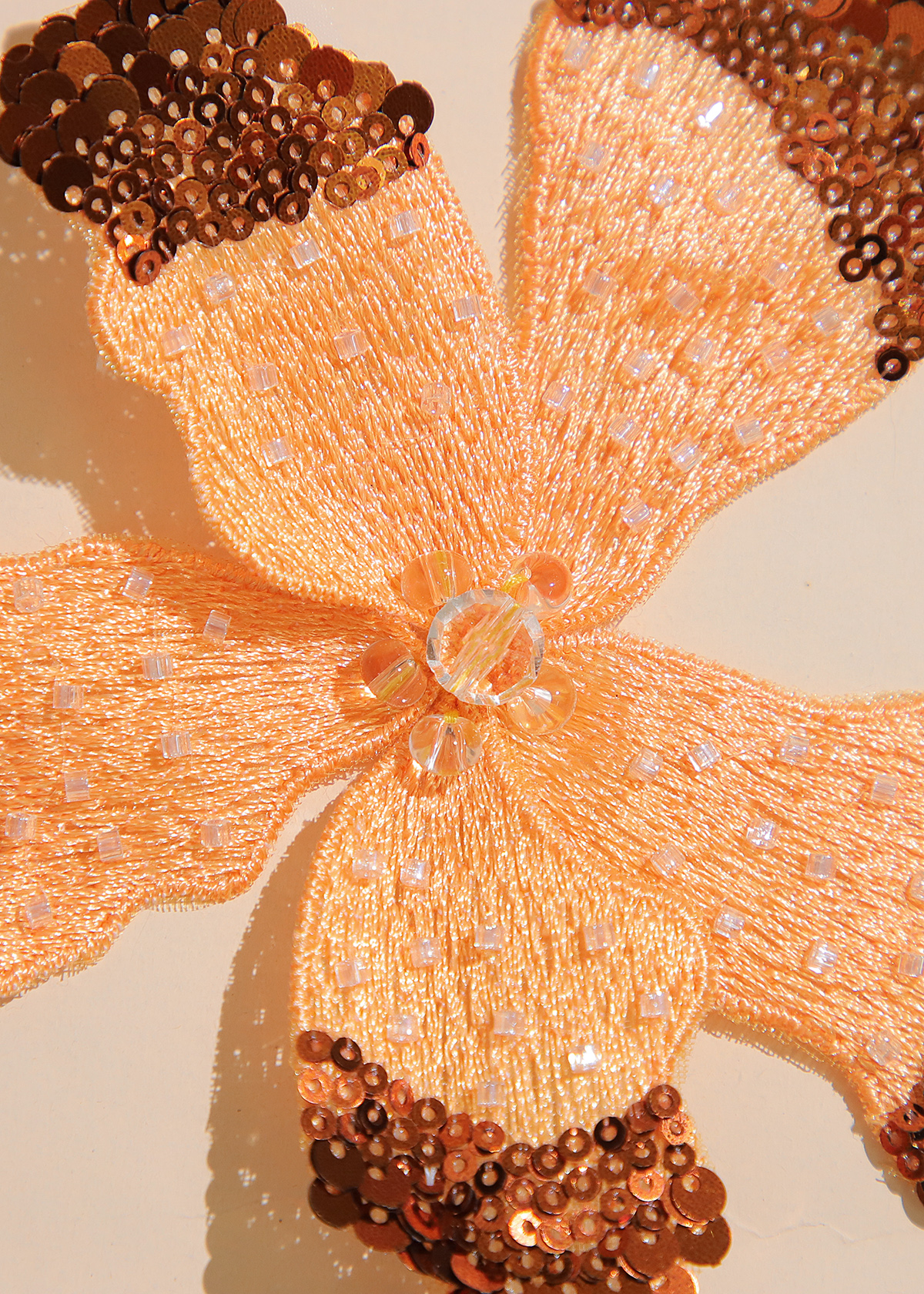 Yanzi Handmade 3d Flower Sequin Beads Applique(YZX097)
