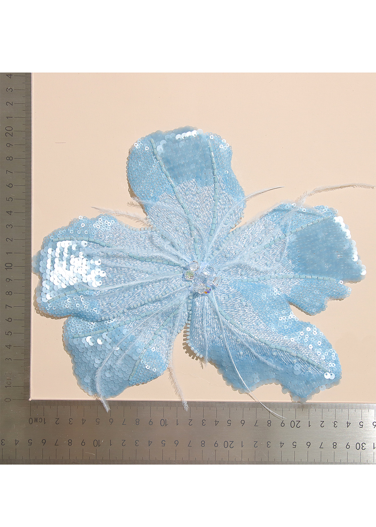 Yanzi Handmade 3d Flower Sequin Beads Applique(YZX091)