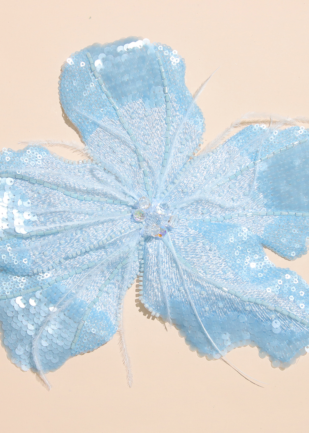 Yanzi Handmade 3d Flower Sequin Beads Applique(YZX091)
