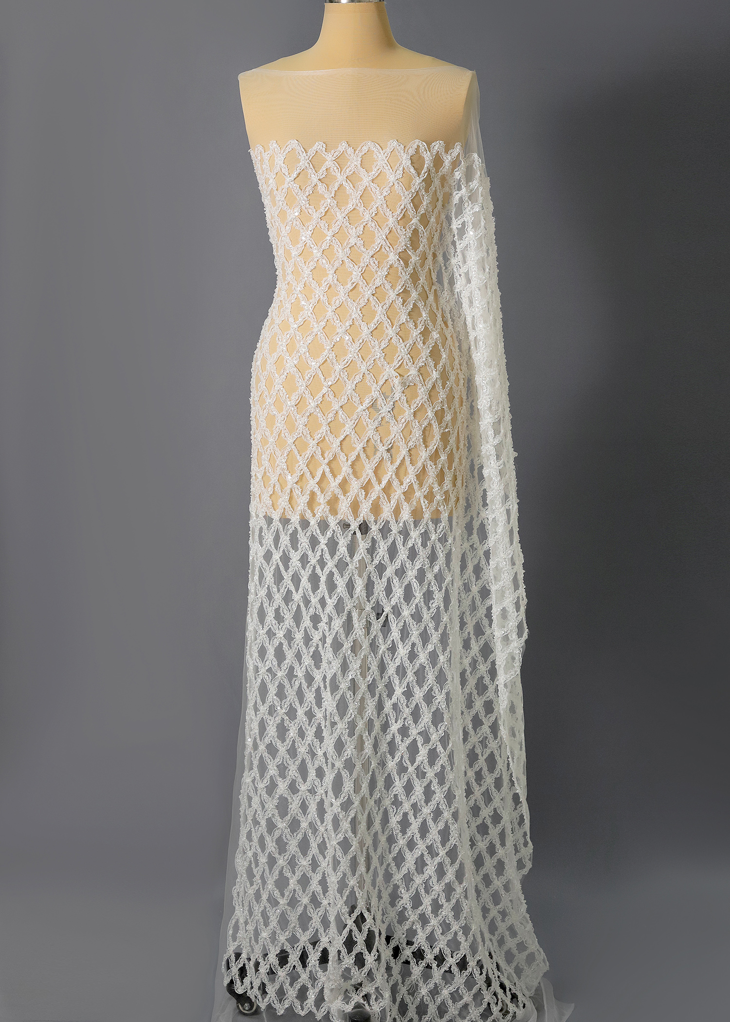 Yanzi floral beaded sequin embroidered lace (YZZX1007)