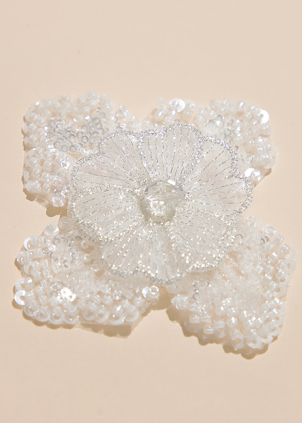 Yanzi Handmade 3d Flower Sequin Beads Applique(YZX102)