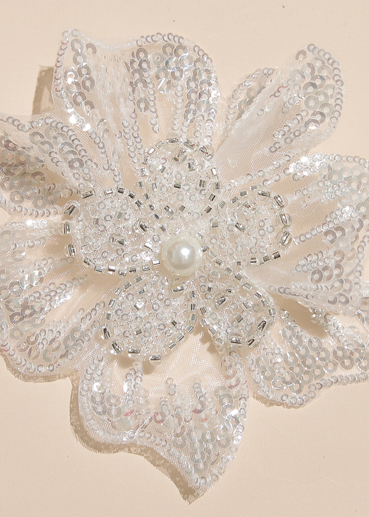 Yanzi Handmade 3d Flower Sequin Beads Applique(YZX086)