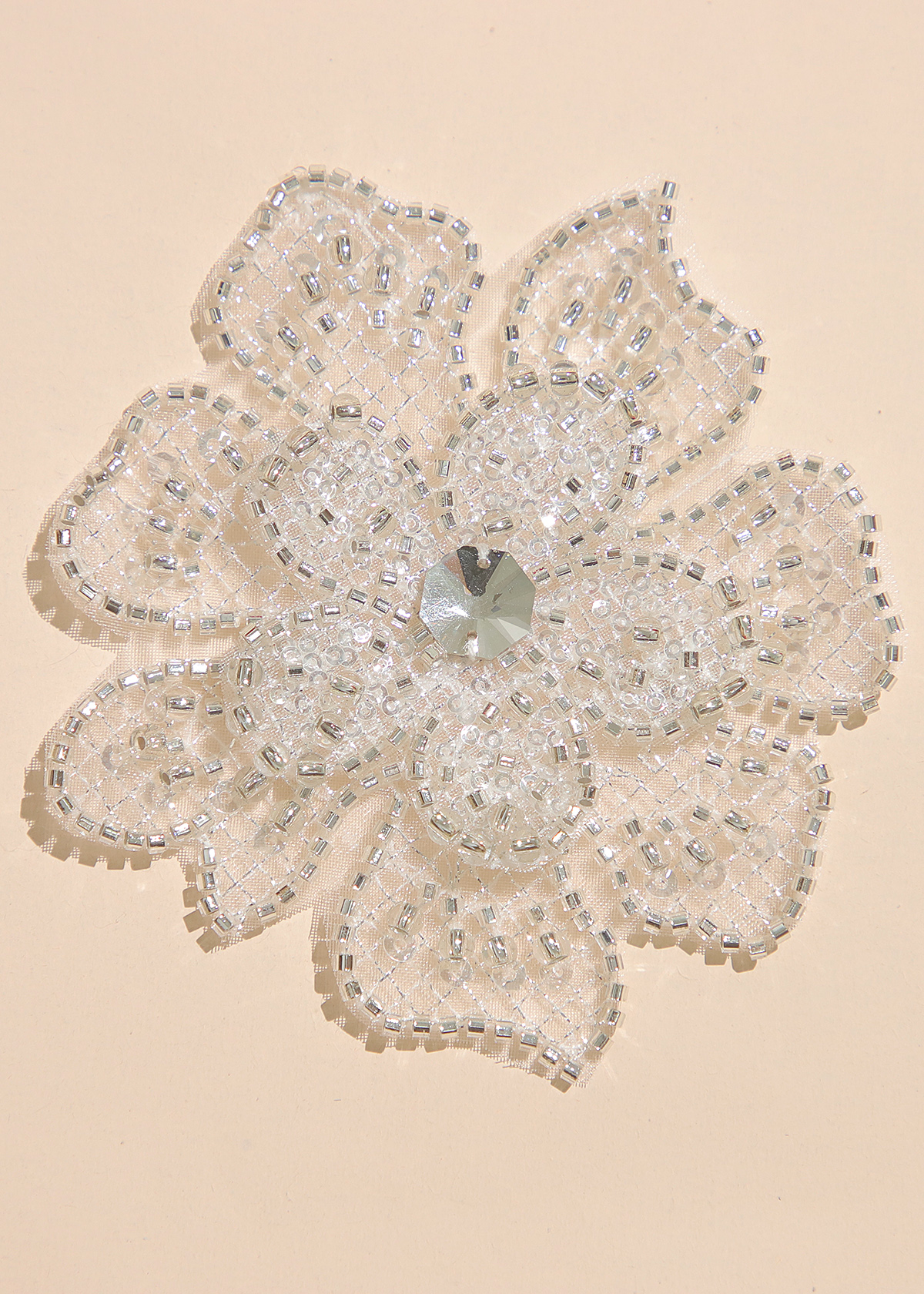 Yanzi Handmade 3d Flower Sequin Beads Applique(YZX084)