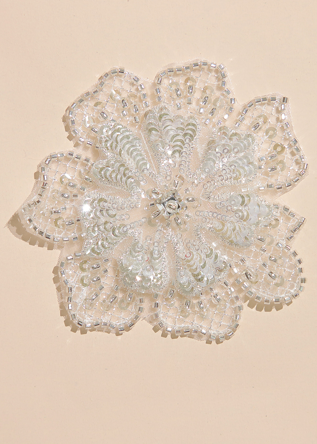 Yanzi Handmade 3d Flower Sequin Beads Applique(YZX085)