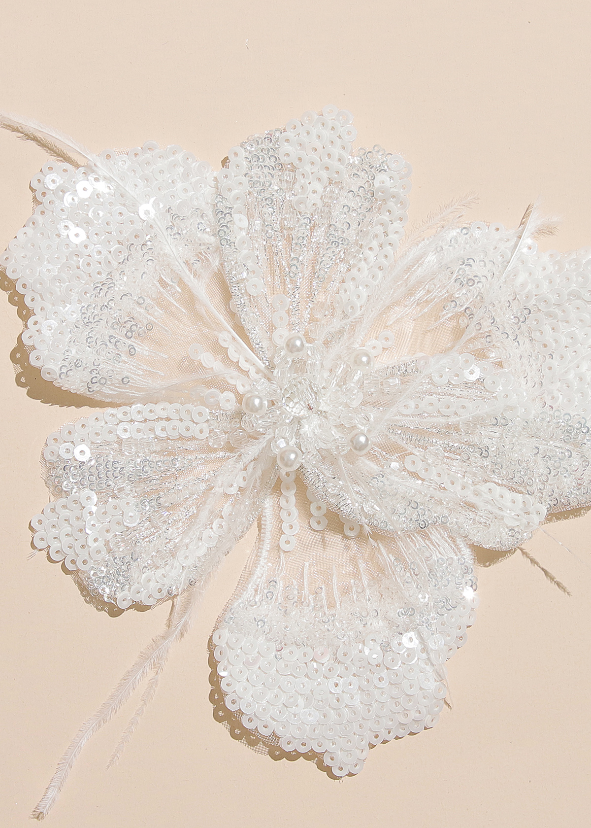 Yanzi Handmade 3d Flower Sequin Beads Applique(YZX095)