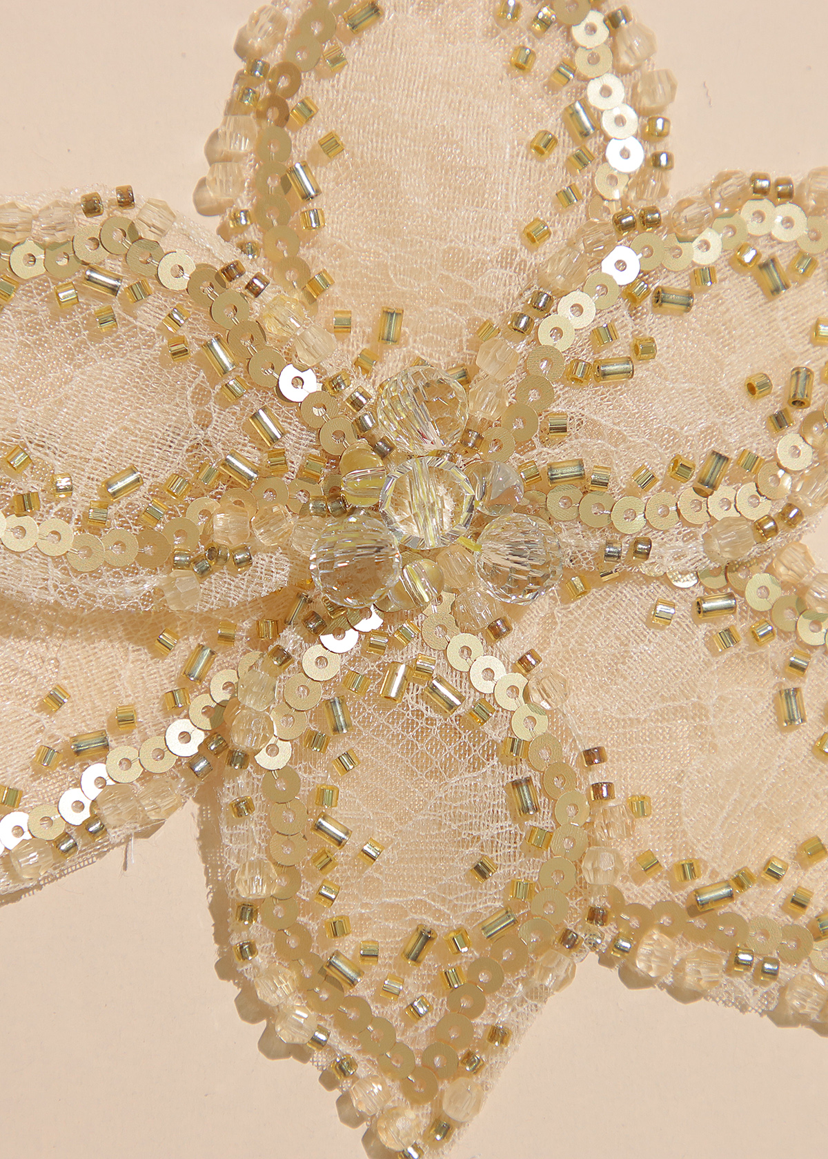 Yanzi Handmade 3d Flower Sequin Beads Applique(YZX099)